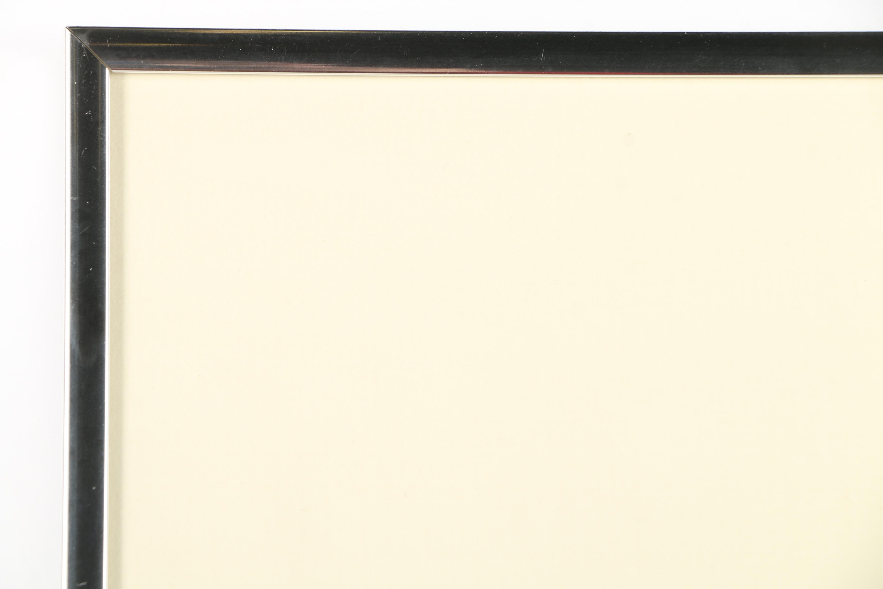 March Vintage Watercolor Painting on Paper of Figures in a Crowd