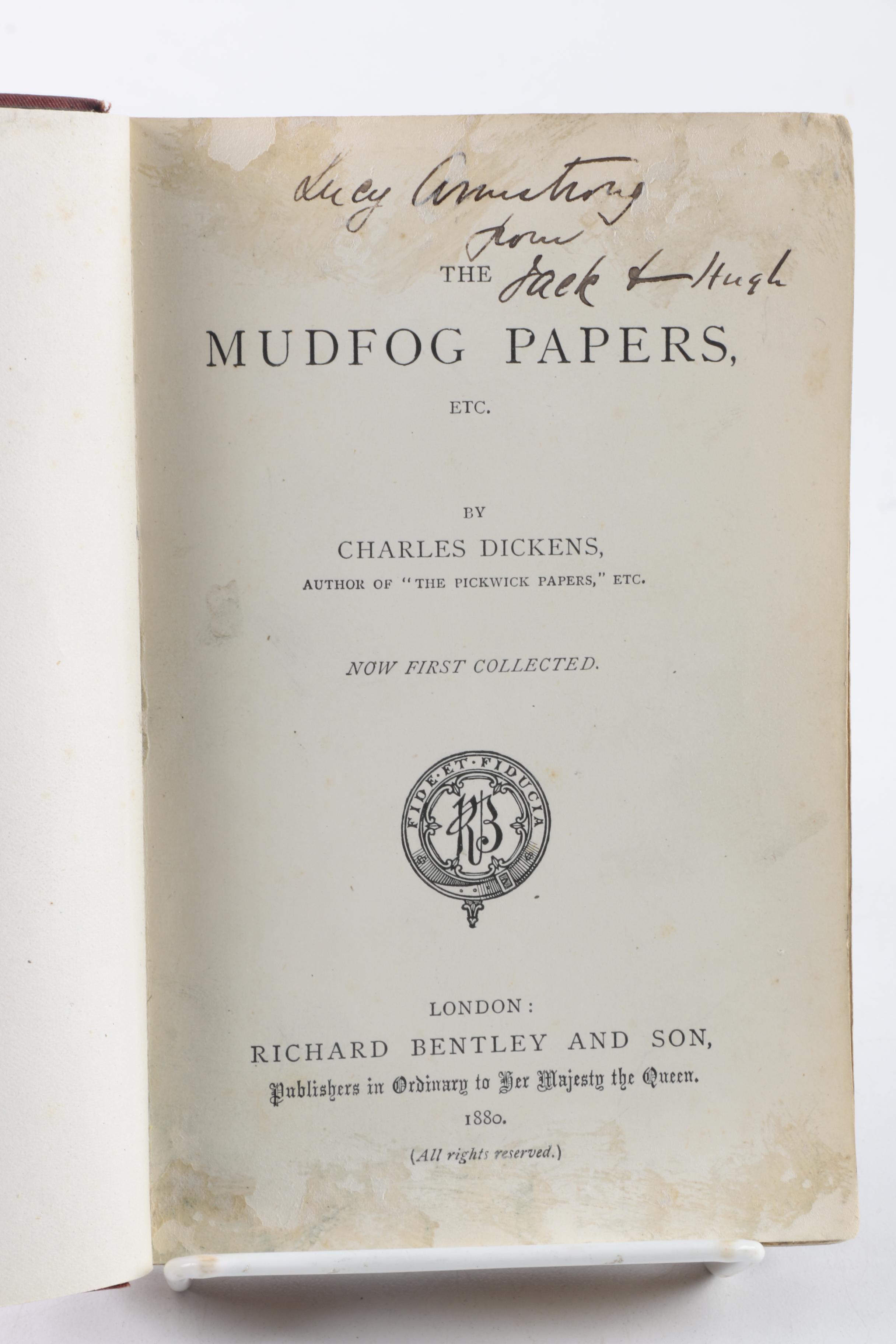 1880 "The Mudfog Papers" by Charles Dickens