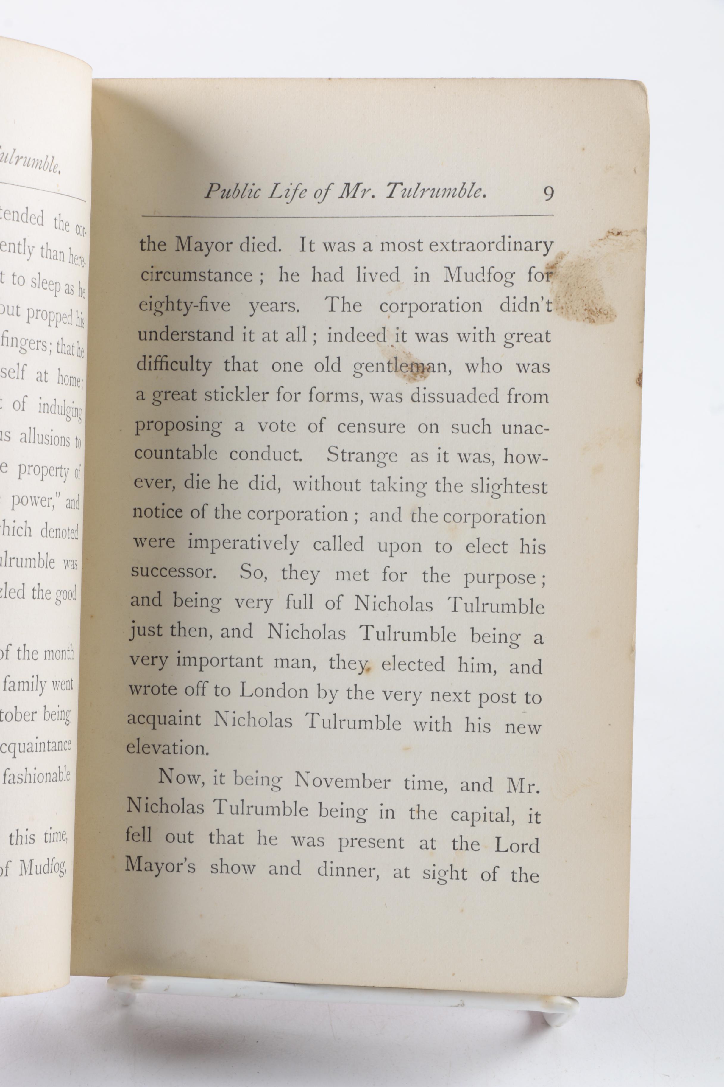 1880 "The Mudfog Papers" by Charles Dickens