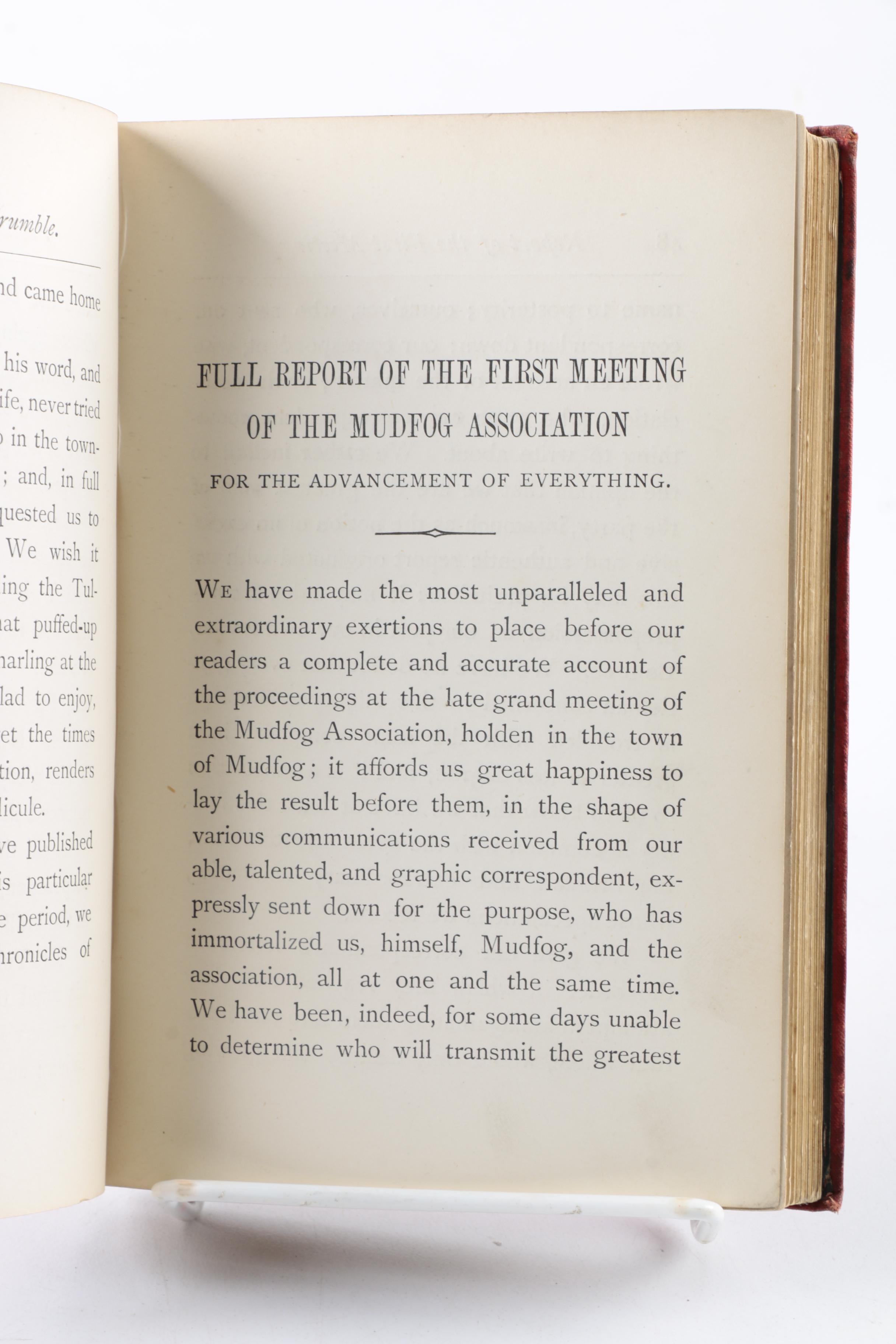1880 "The Mudfog Papers" by Charles Dickens