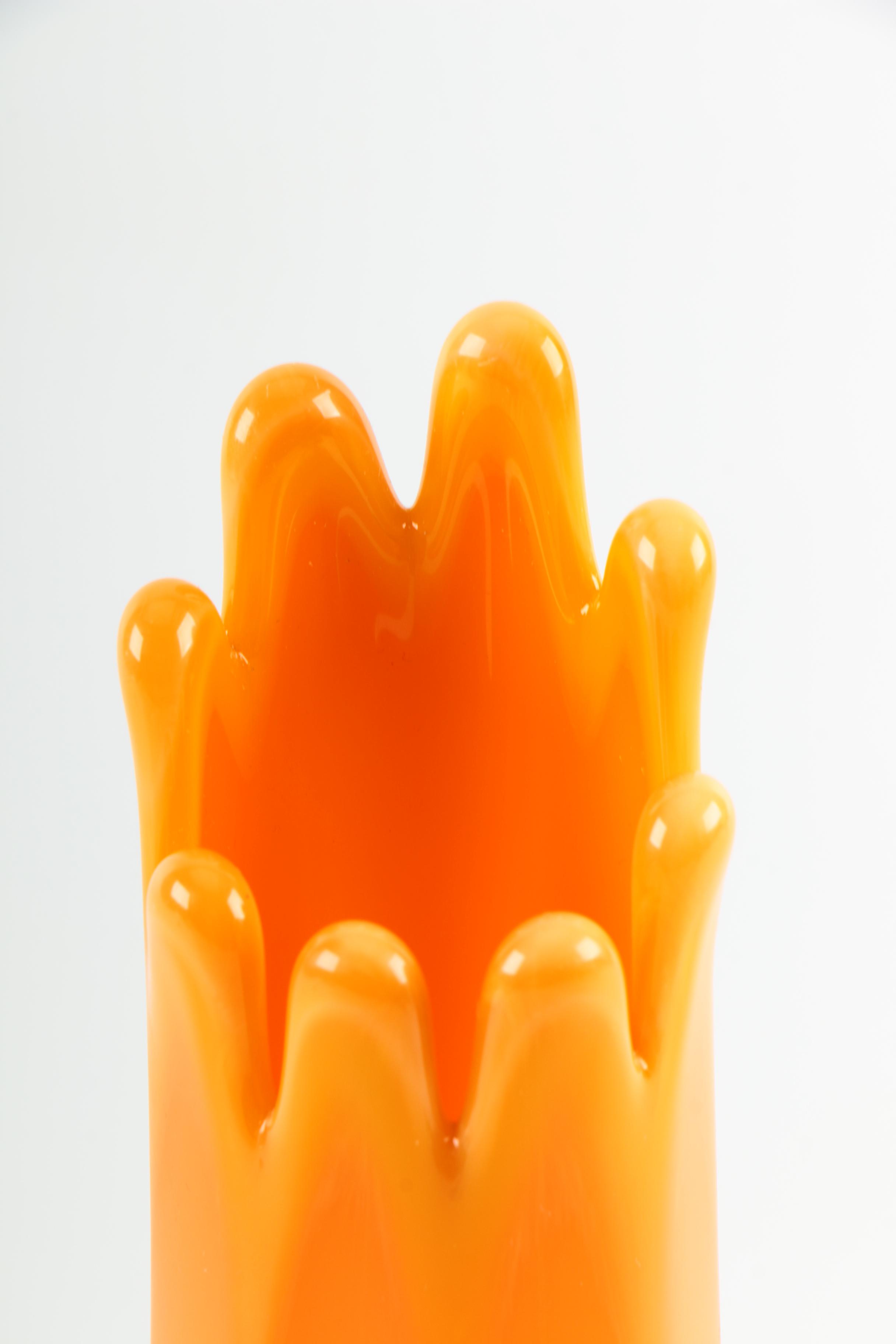 L. E. Smith Slag Swung Glass Vase