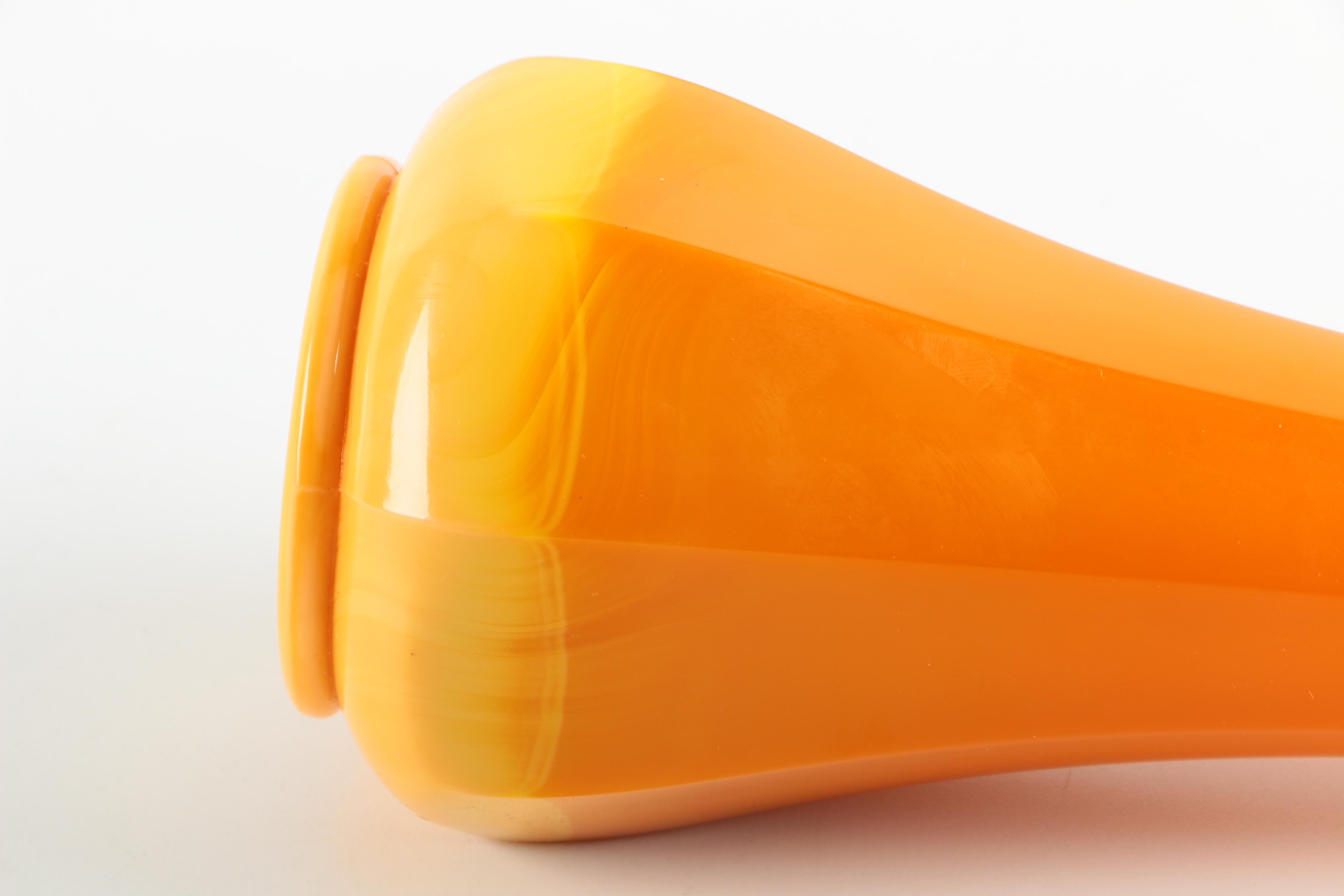 L. E. Smith Slag Swung Glass Vase