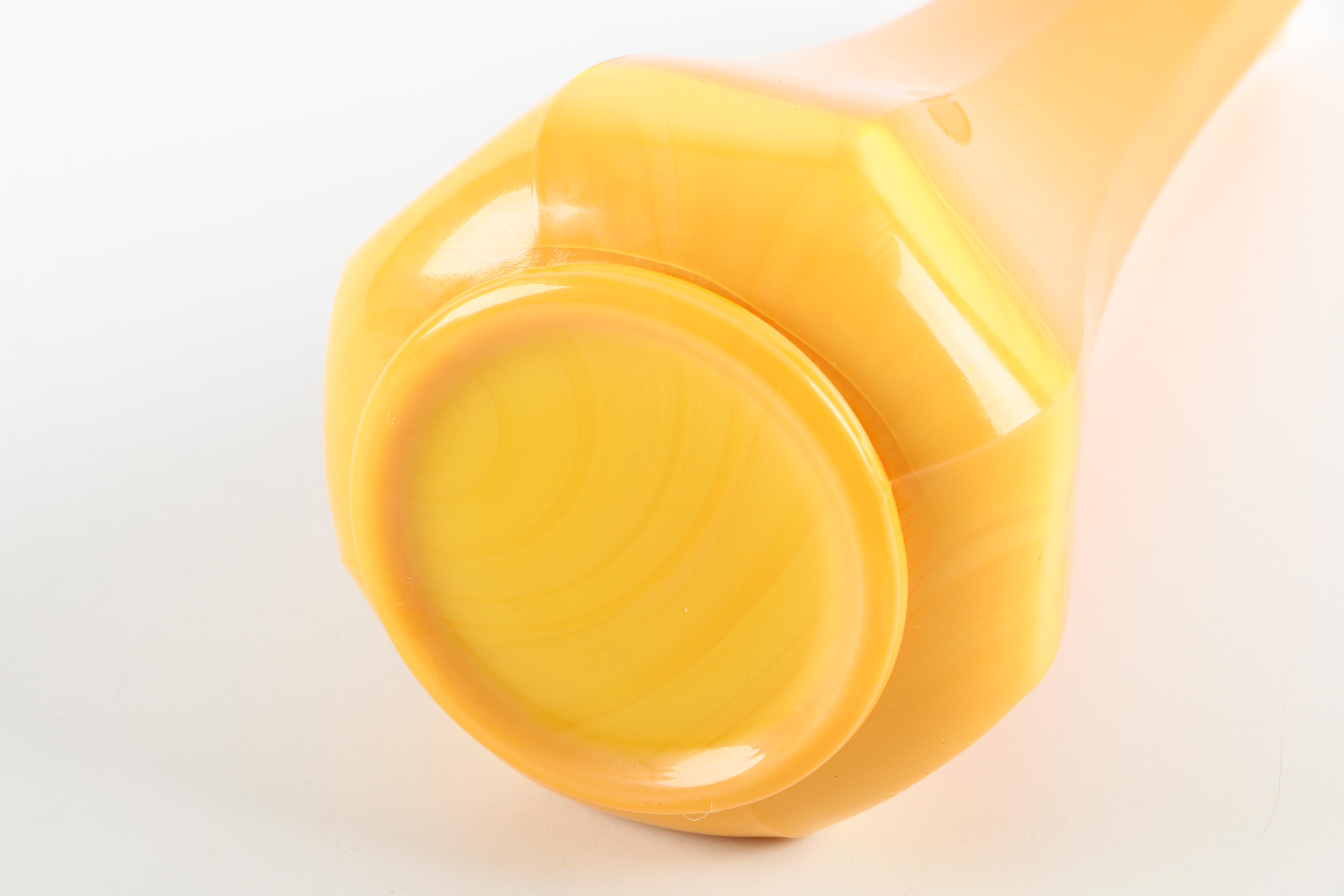 L. E. Smith Slag Swung Glass Vase