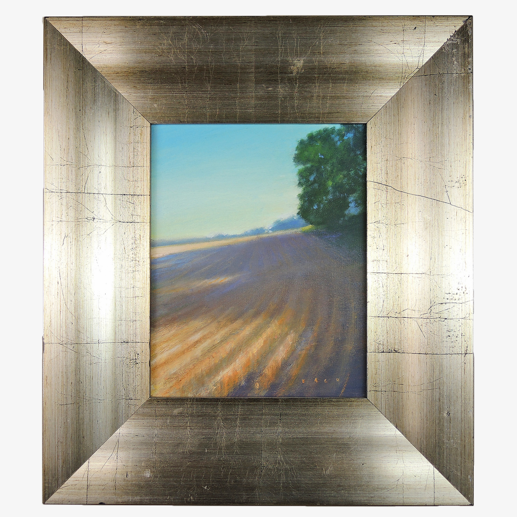 Stephen Bach Original Oil on Canvas Landscape "Wheat Stubble"