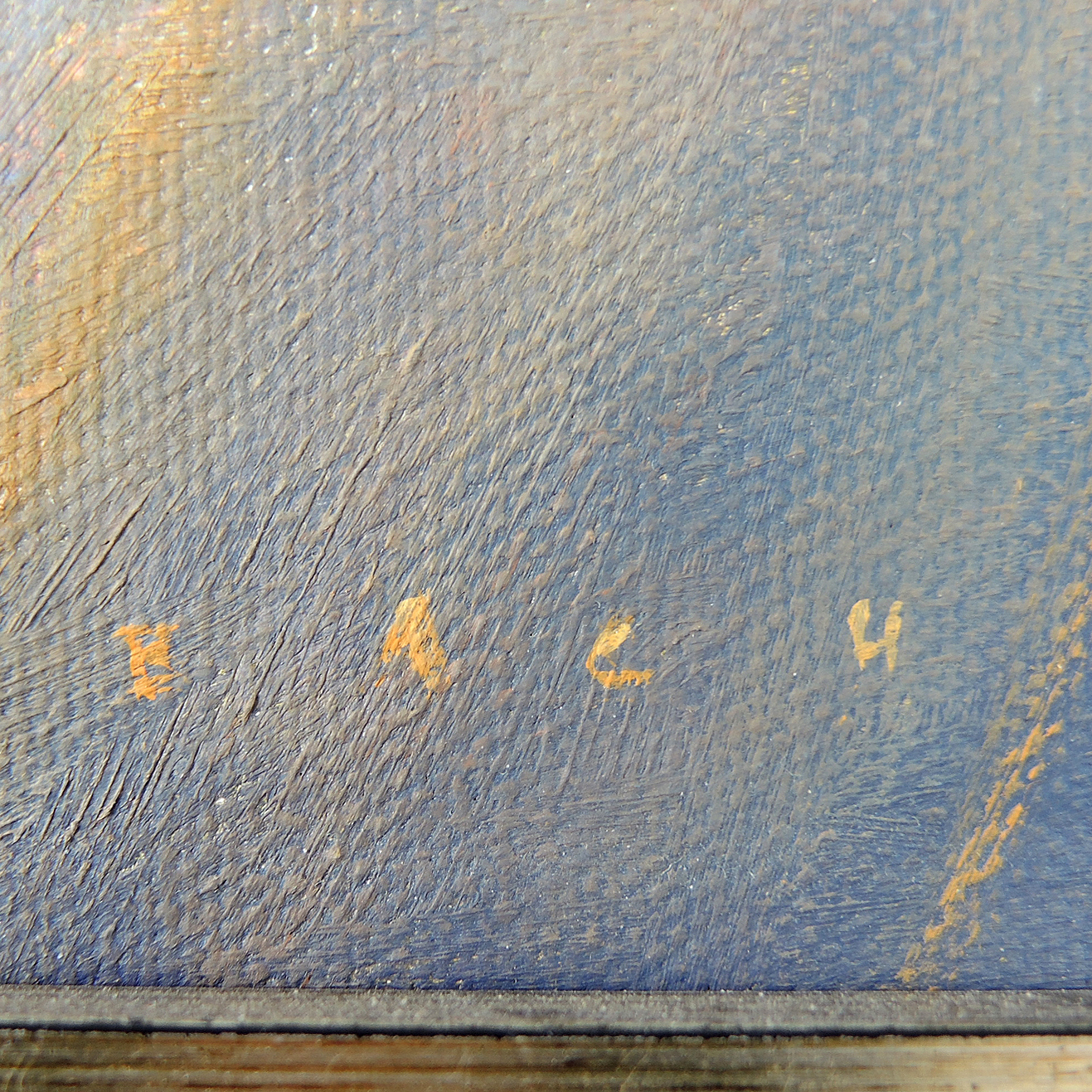 Stephen Bach Original Oil on Canvas Landscape "Wheat Stubble"