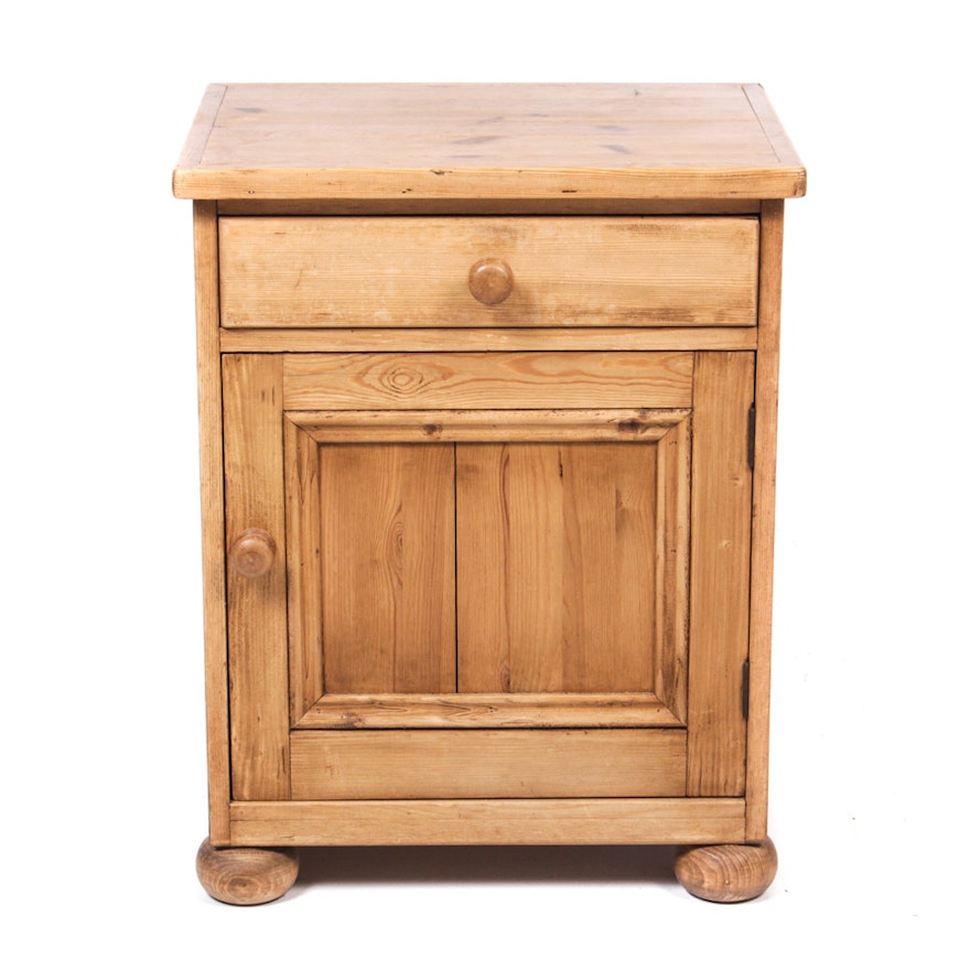 Rustic Scrubbed Pine Side Cabinet