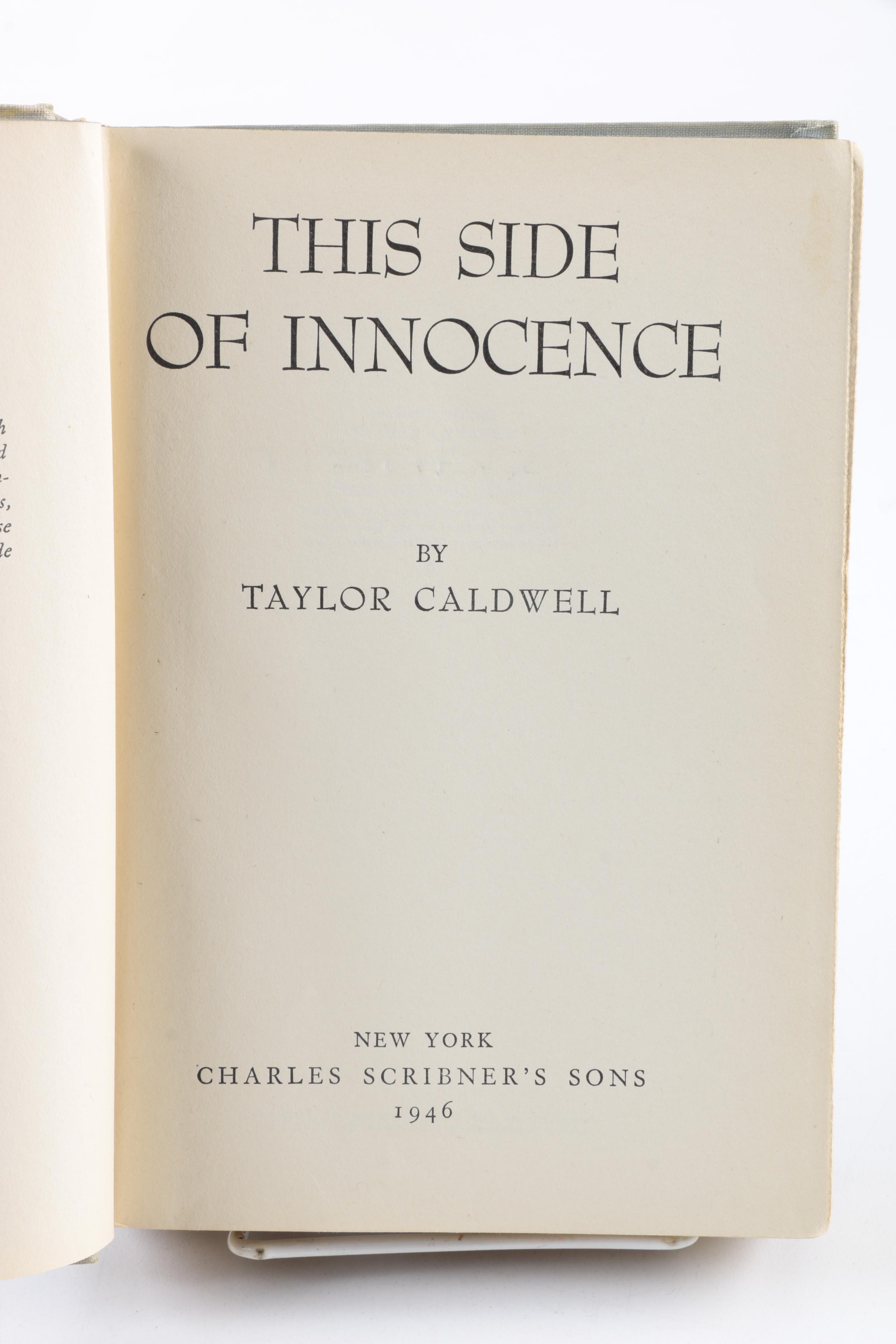1946 First Edition "This Side of Innocence" by Taylor Caldwell