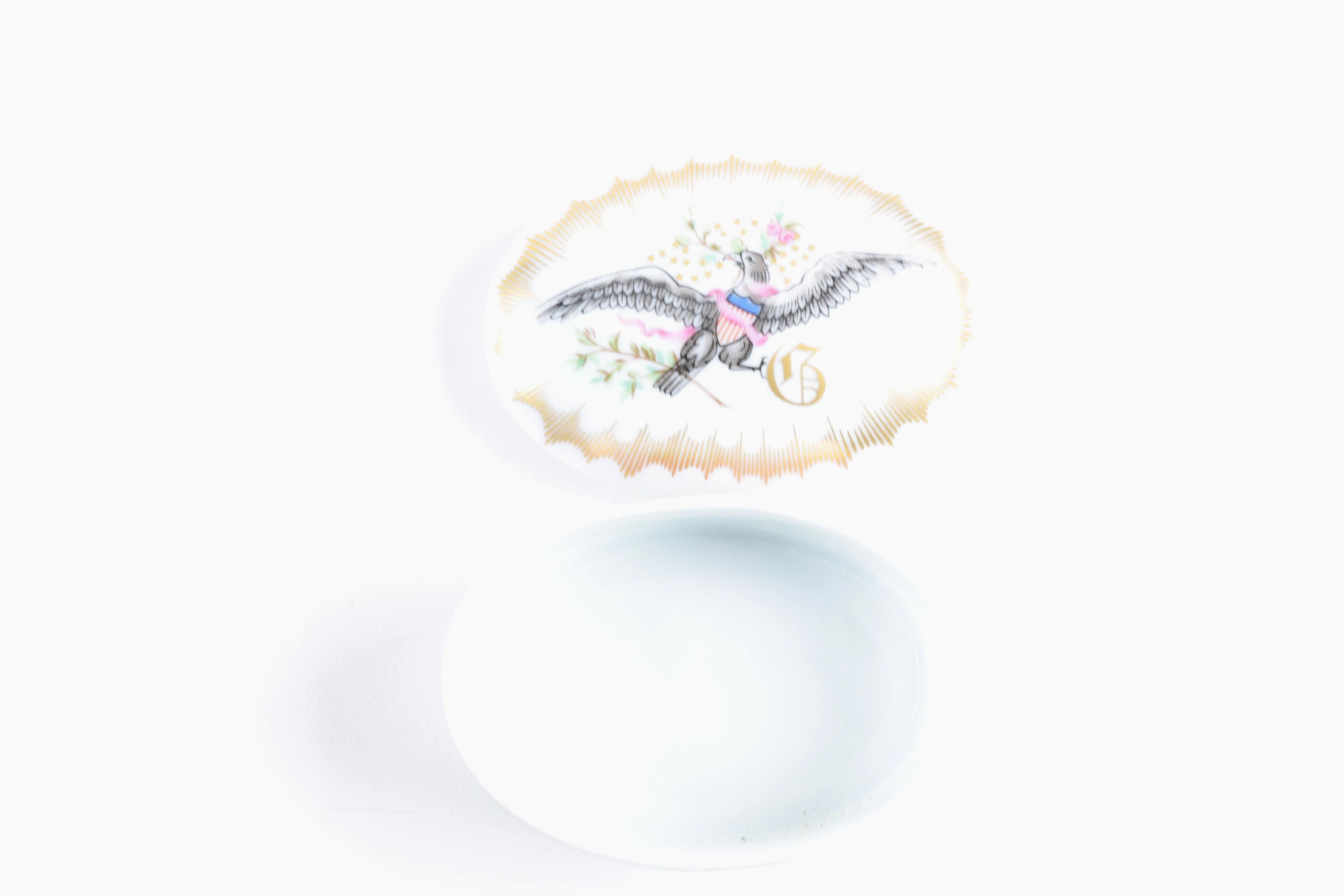 Three Porcelain Trinket Boxes Including Wedgwood