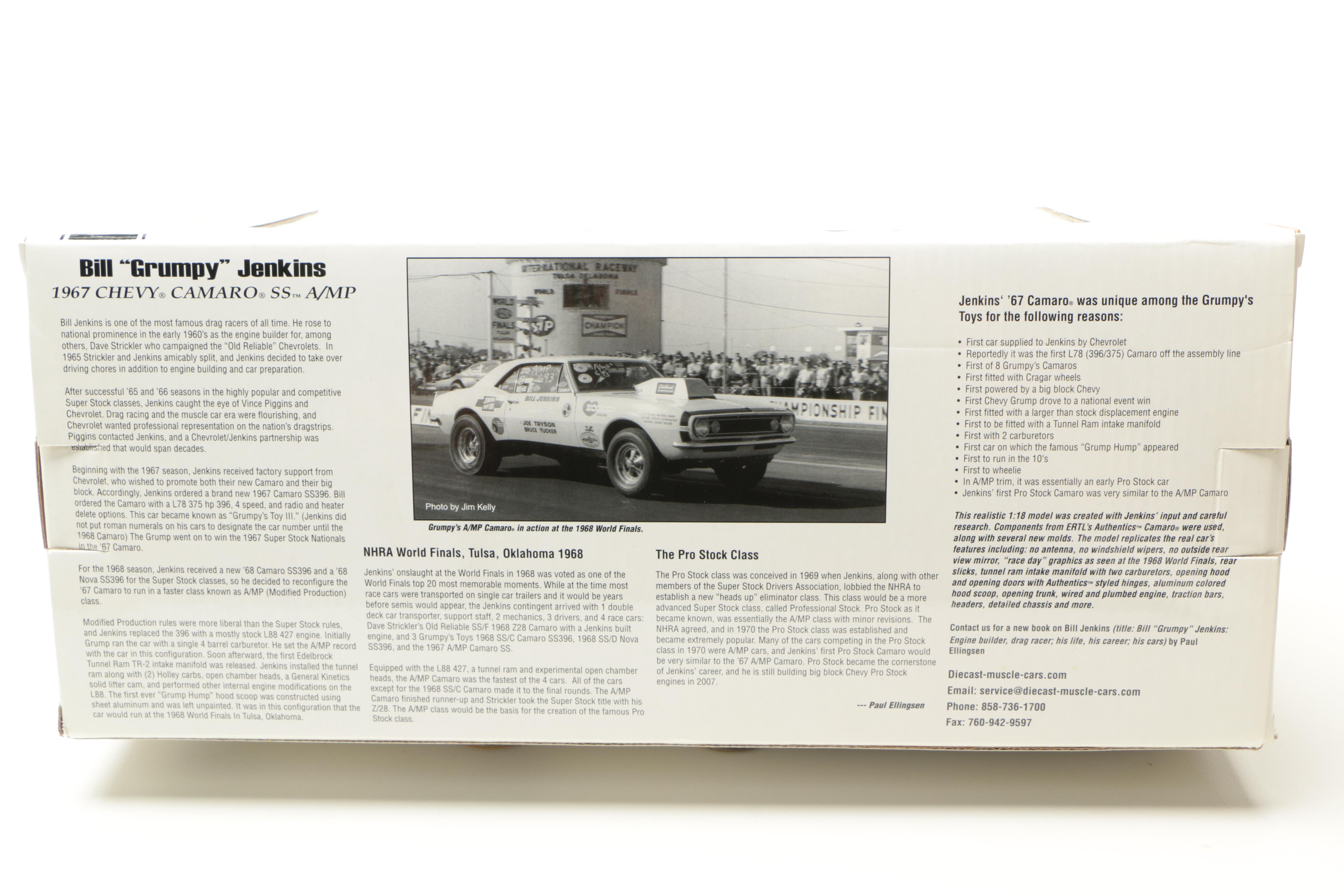 "Grumpy's Toy" 1967 Chevy Camao SS Die-Cast Car Models