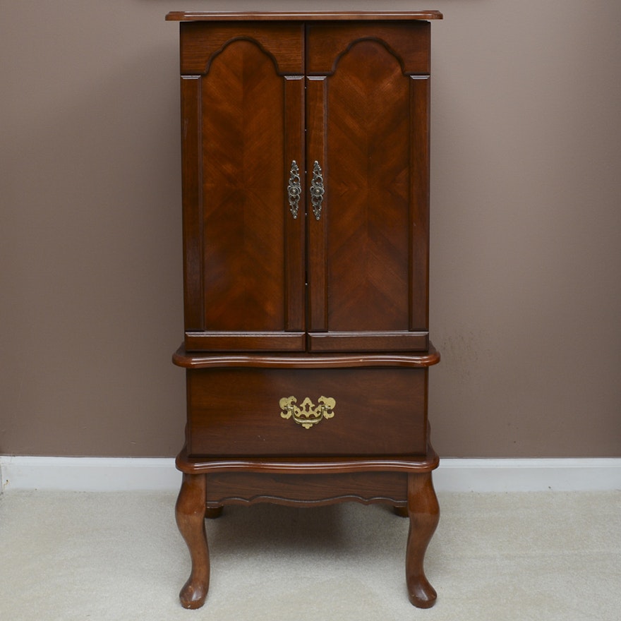 Queen Anne Style Jewelry Armoire