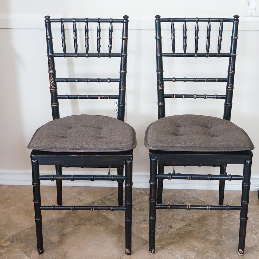 Bamboo Regency Style Side Chairs