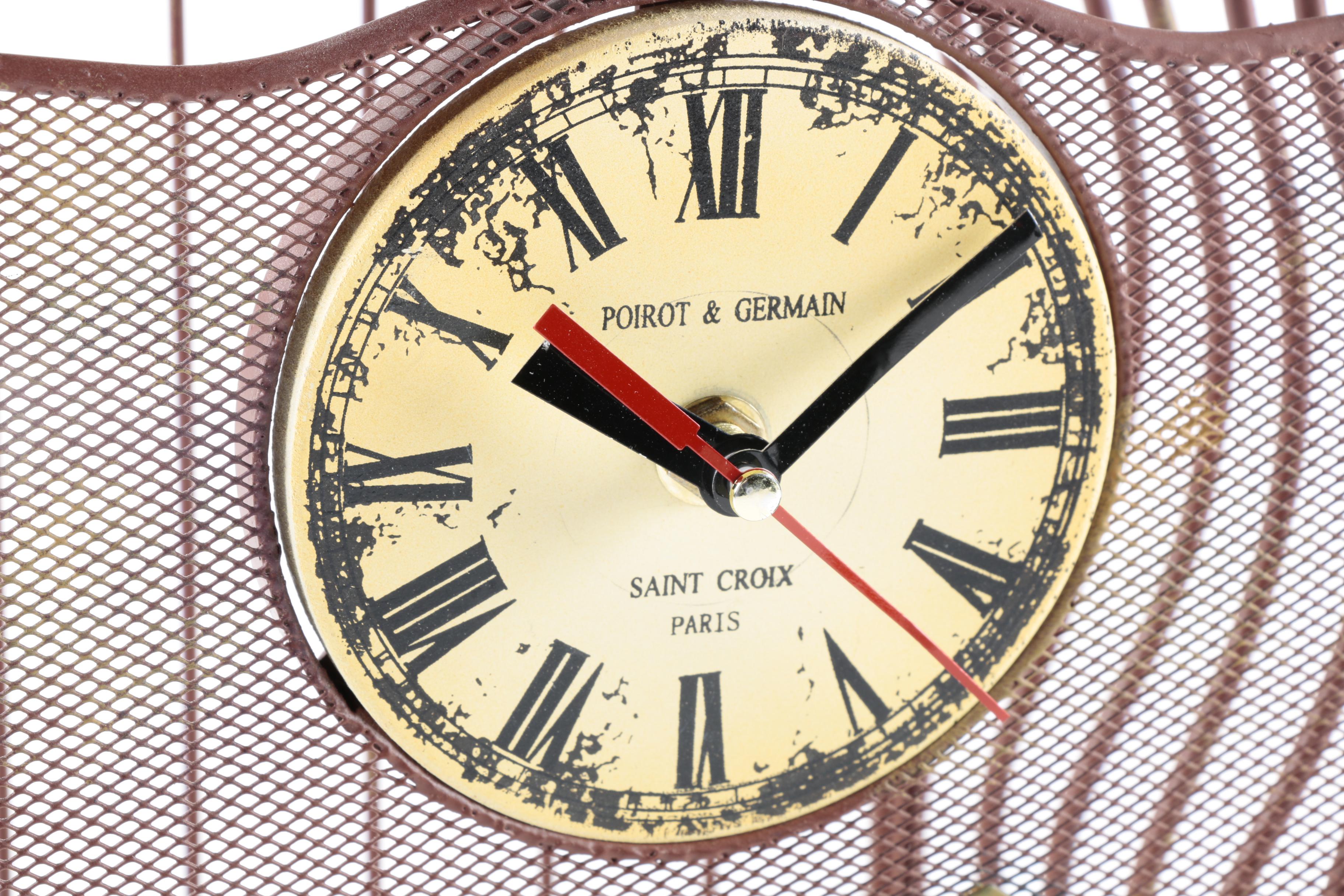 Poirot & Germain Tole Birdcage Clock