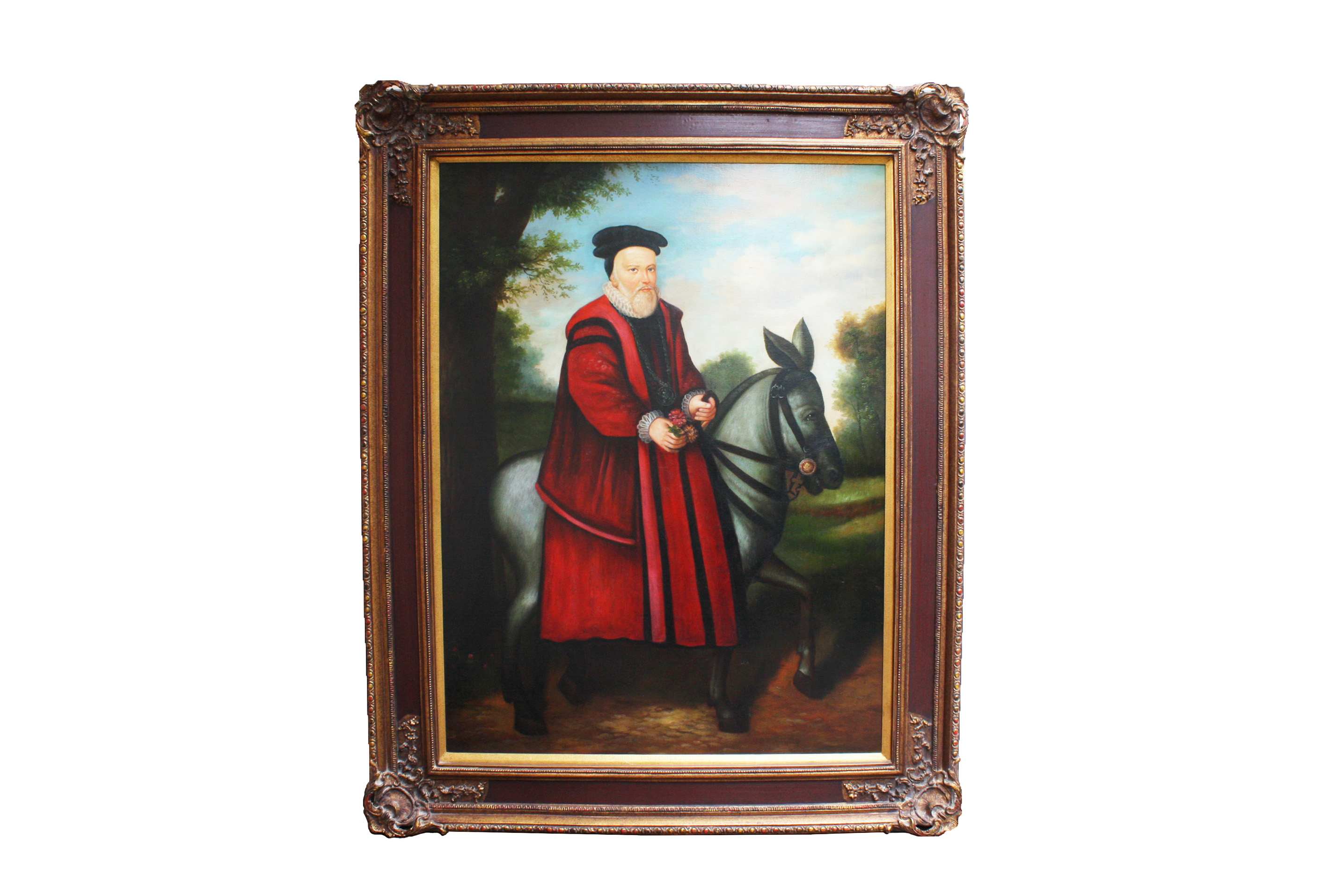 Copy Oil Painting After "William Cecil Riding a Mule"