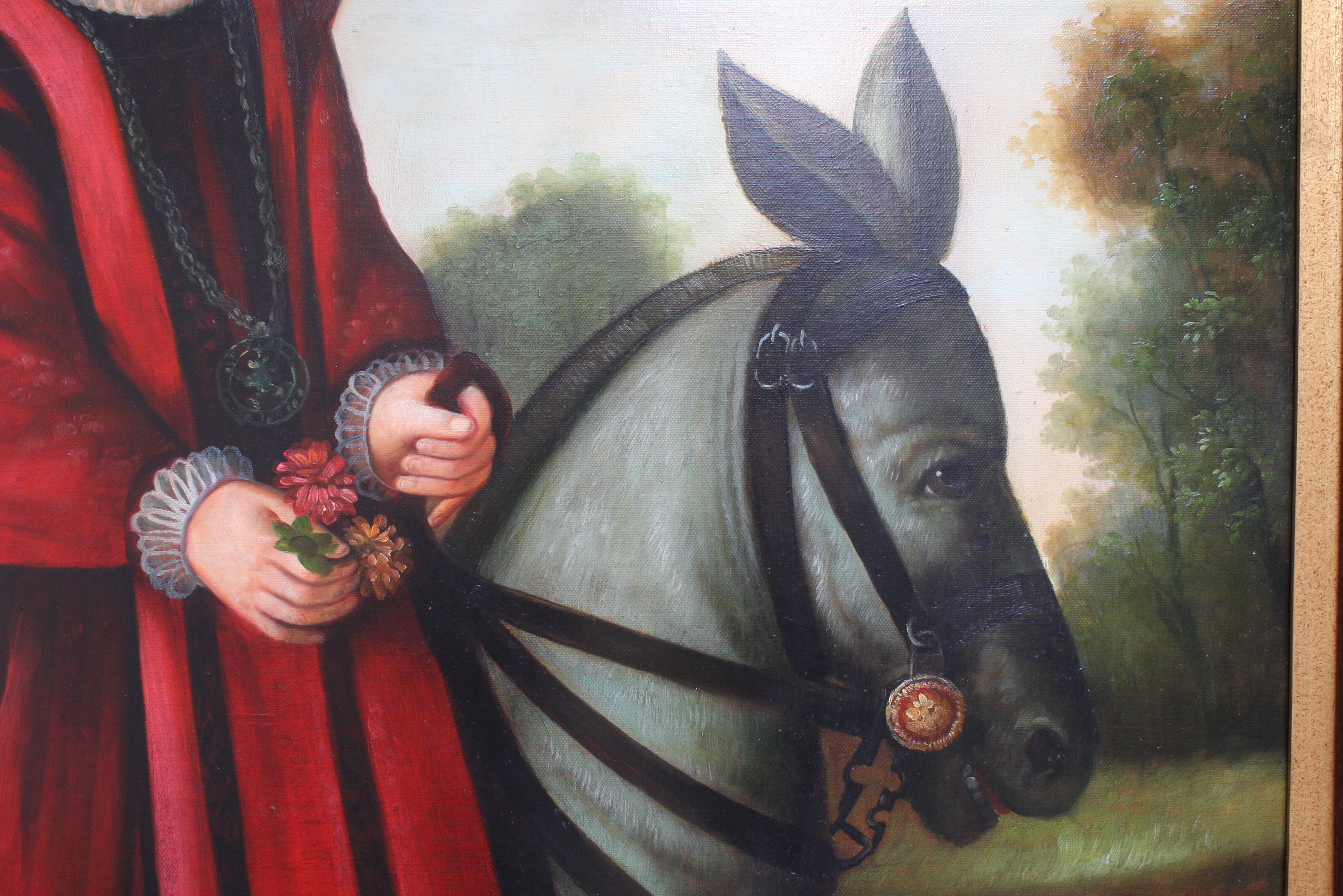 Copy Oil Painting After "William Cecil Riding a Mule"