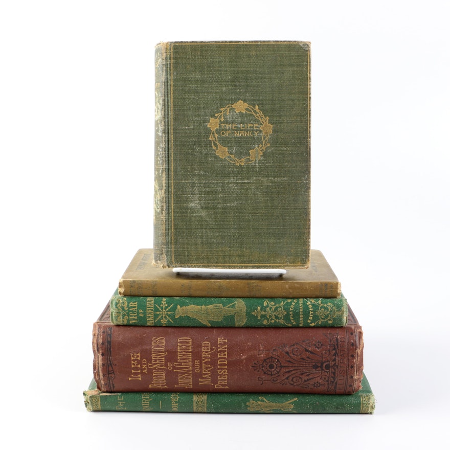 Antique Fiction and Non Fiction Hardcover Books