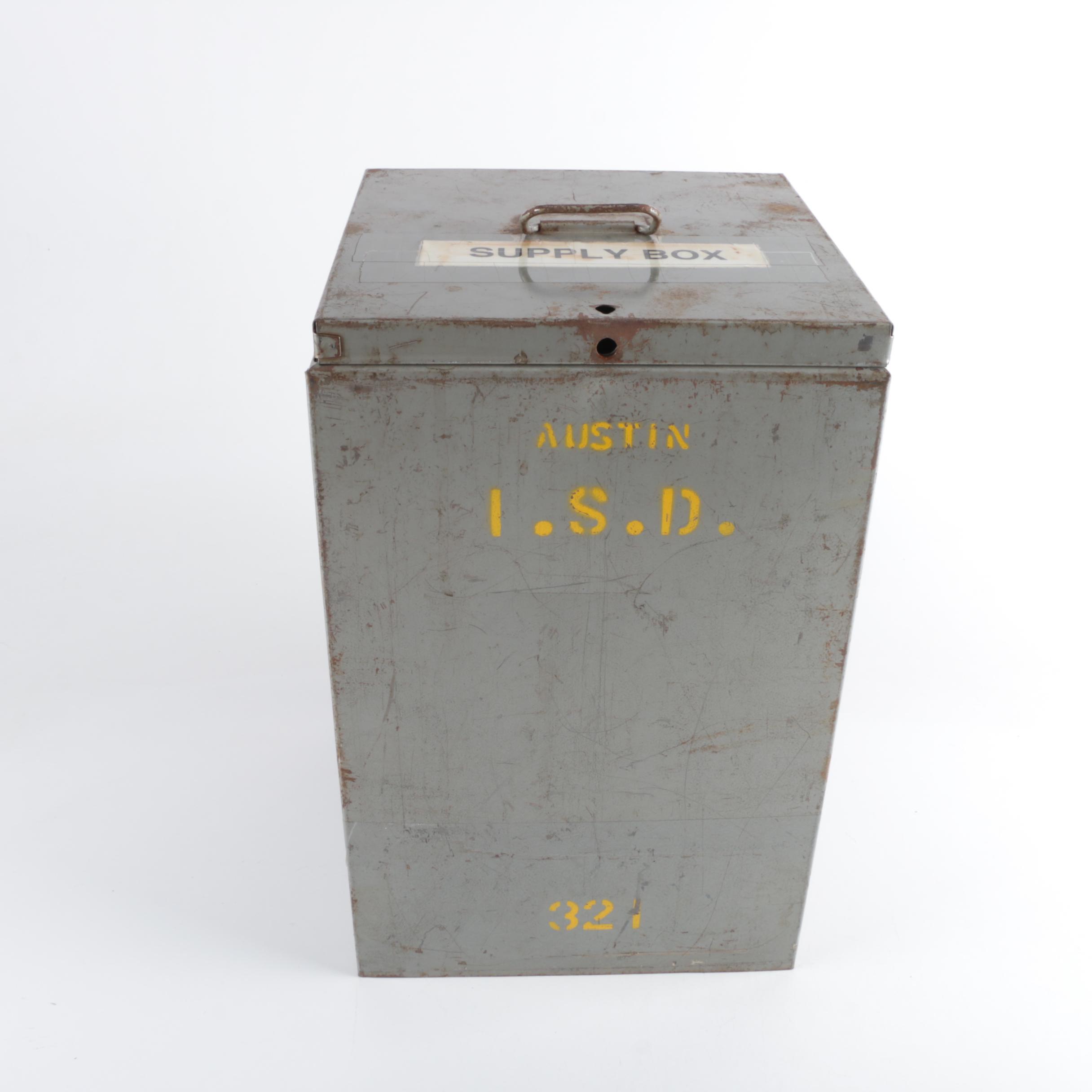 Vintage Metal Election Box by Douglas Election Equipment