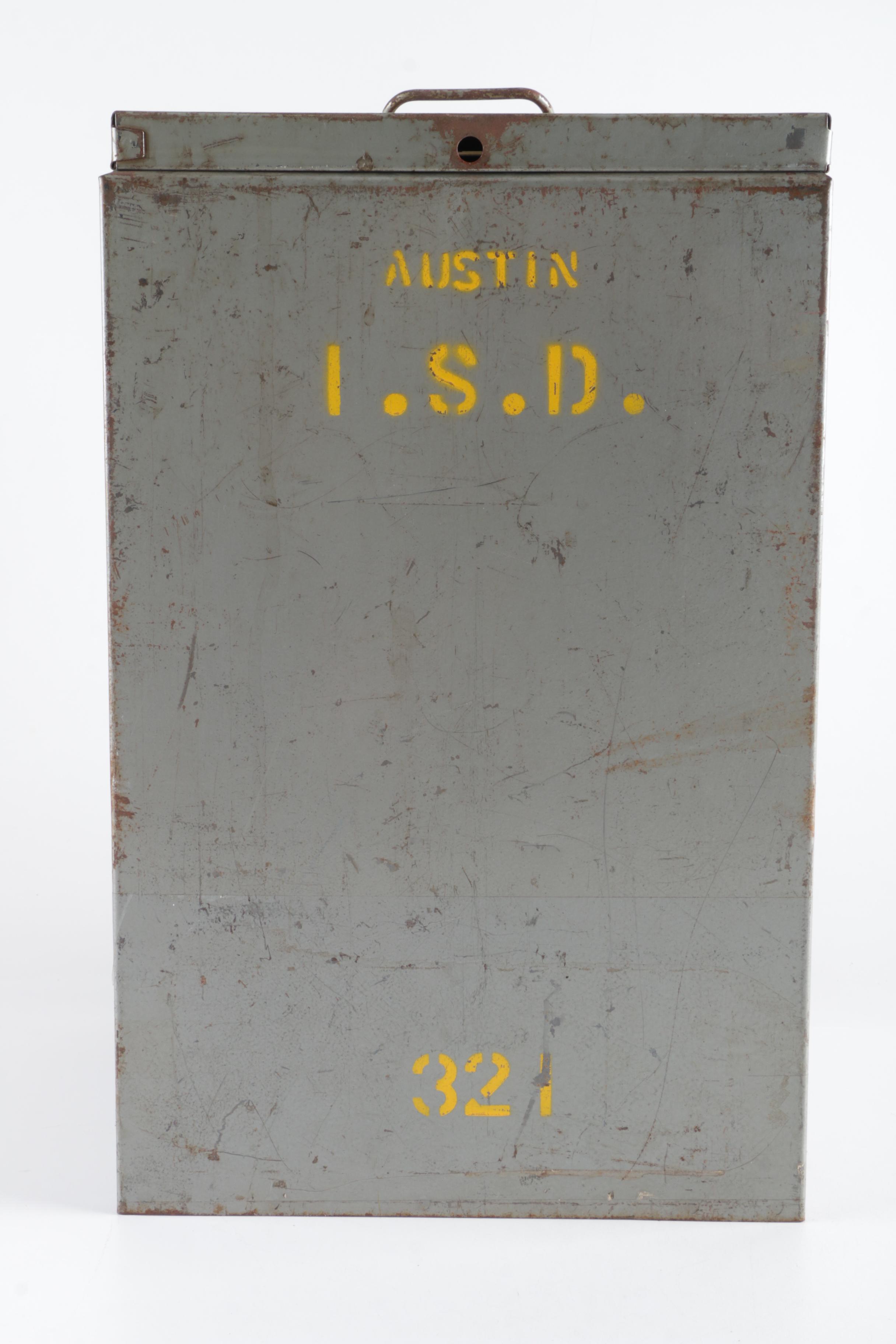 Vintage Metal Election Box by Douglas Election Equipment