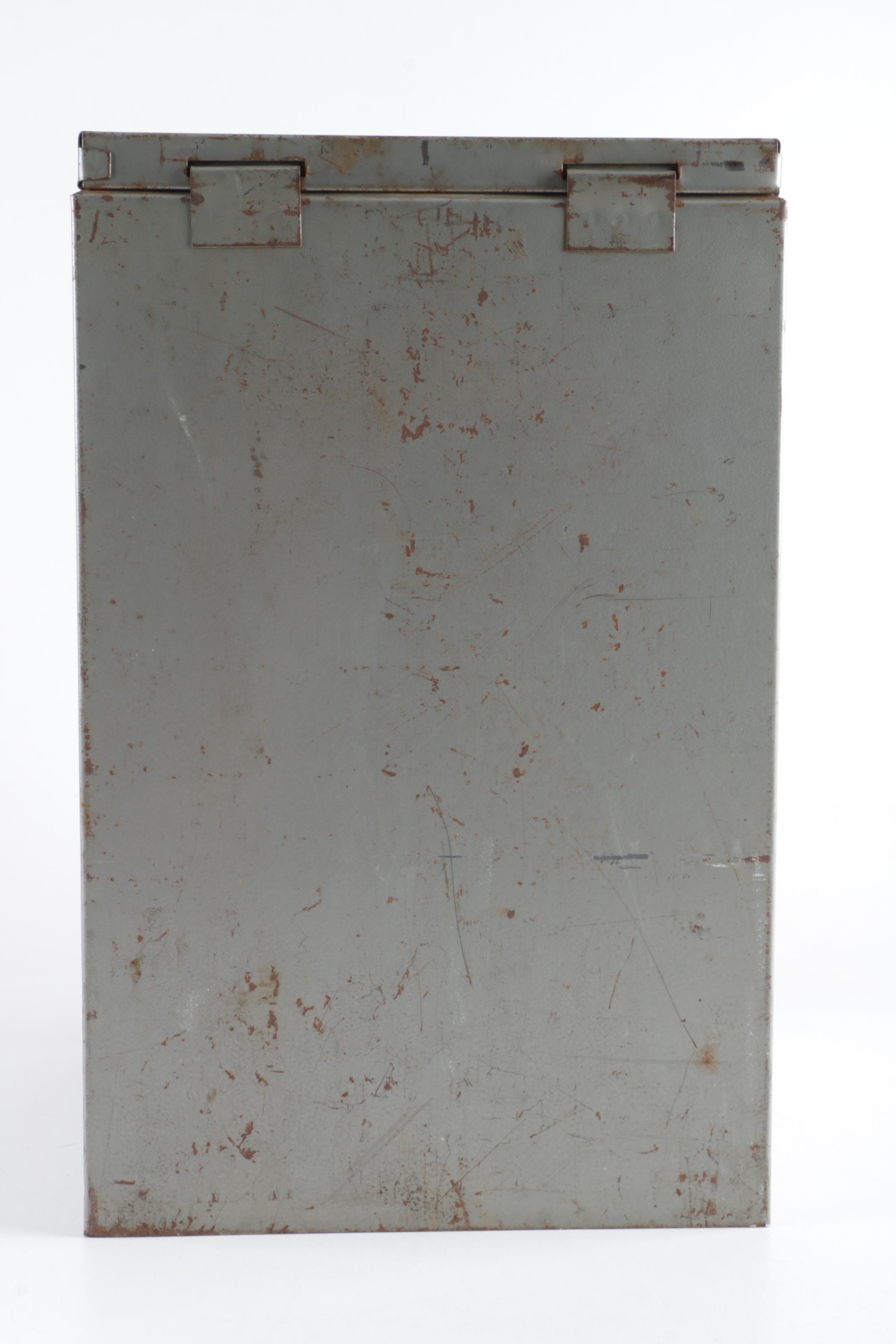 Vintage Metal Election Box by Douglas Election Equipment