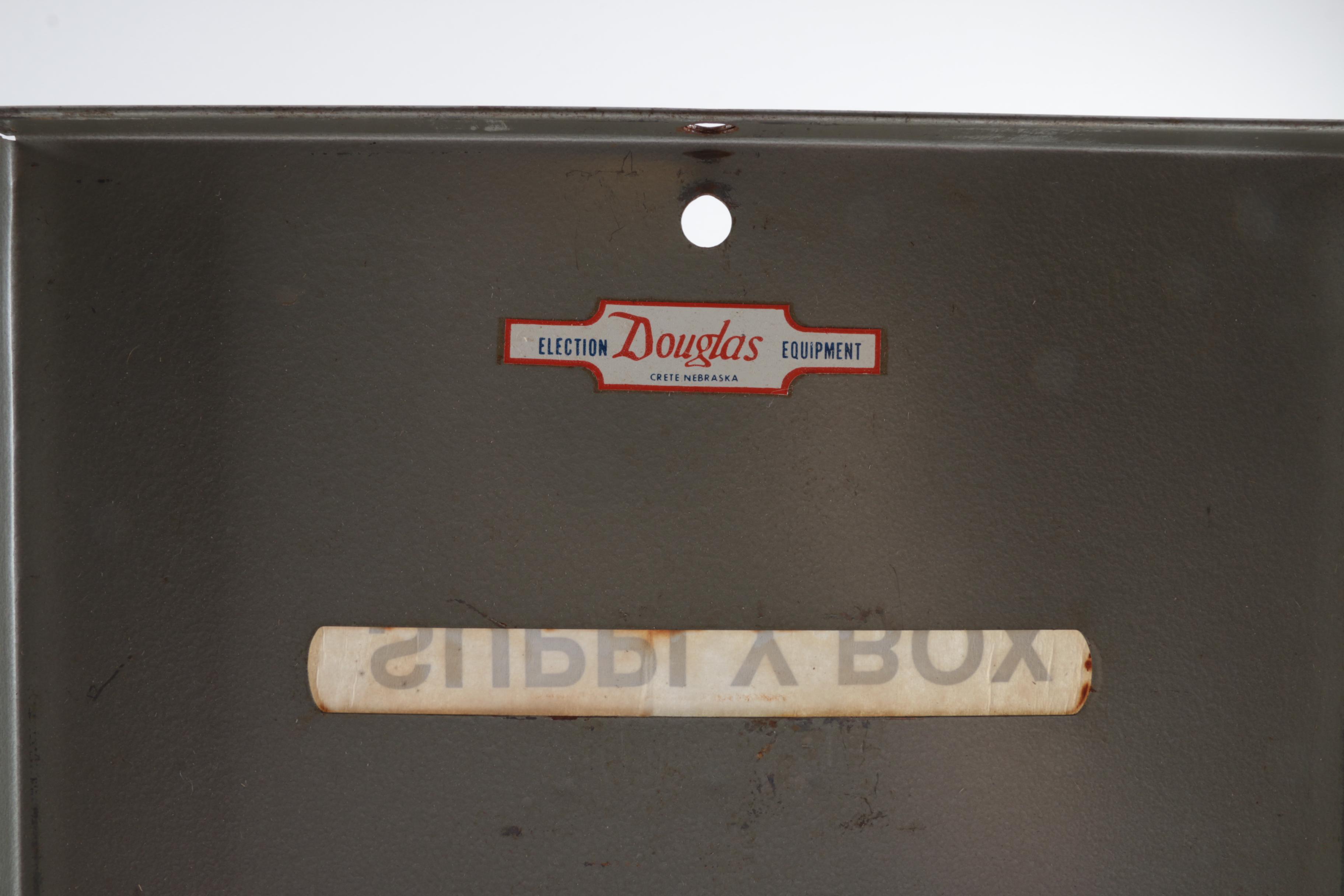 Vintage Metal Election Box by Douglas Election Equipment