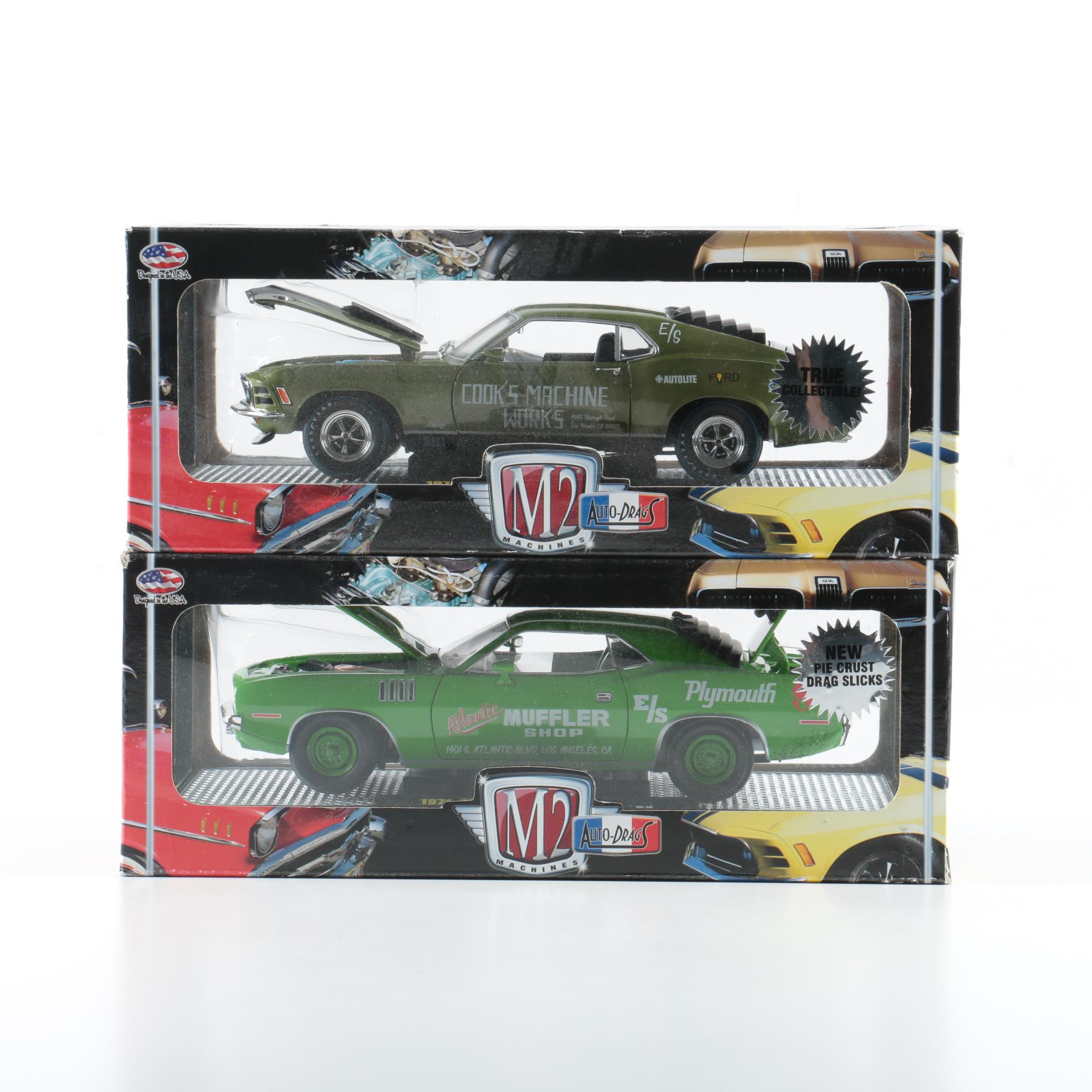 M2 1970s Ford Mercury and Plymouth Barracuda Die Cast Cars