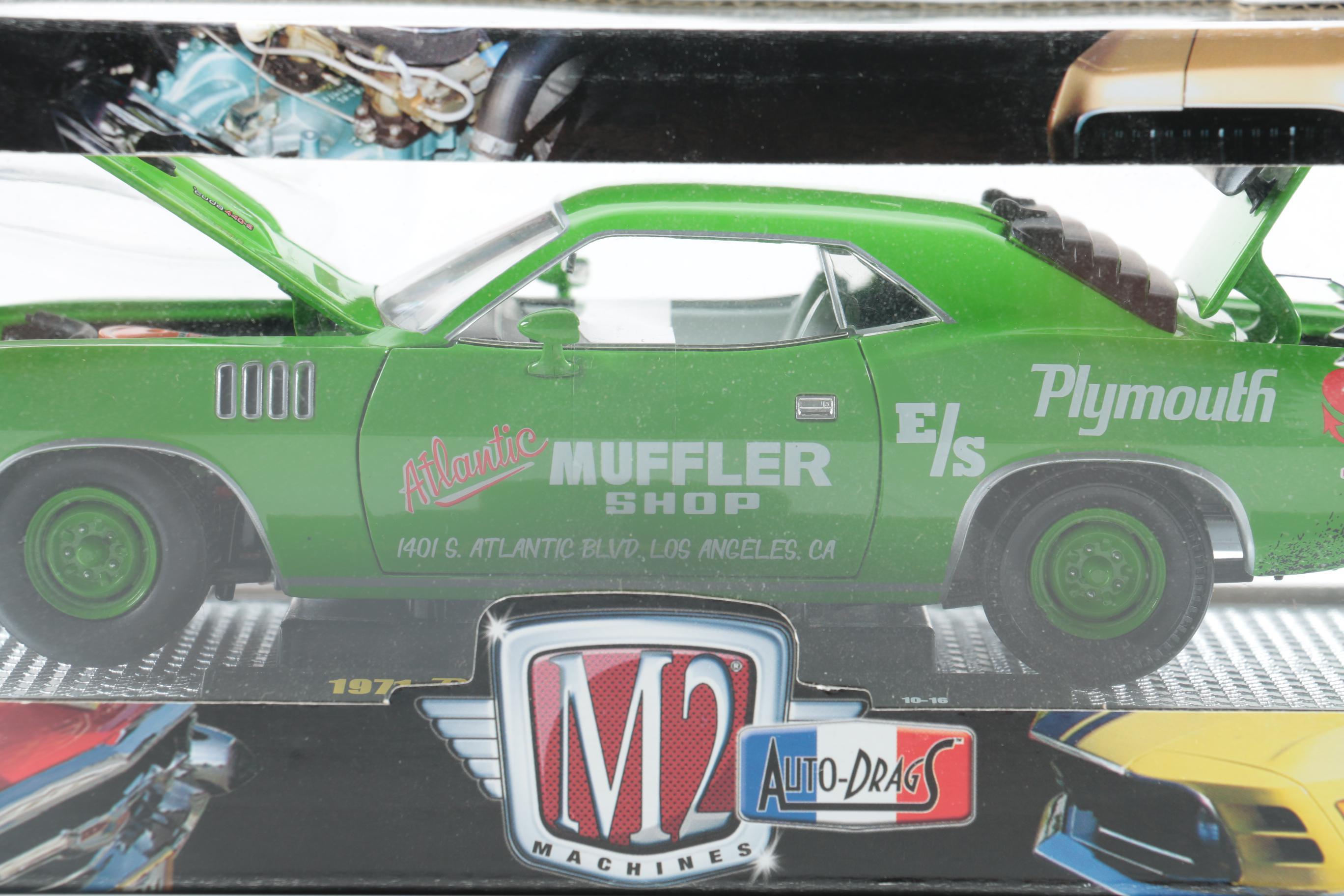 M2 1970s Ford Mercury and Plymouth Barracuda Die Cast Cars