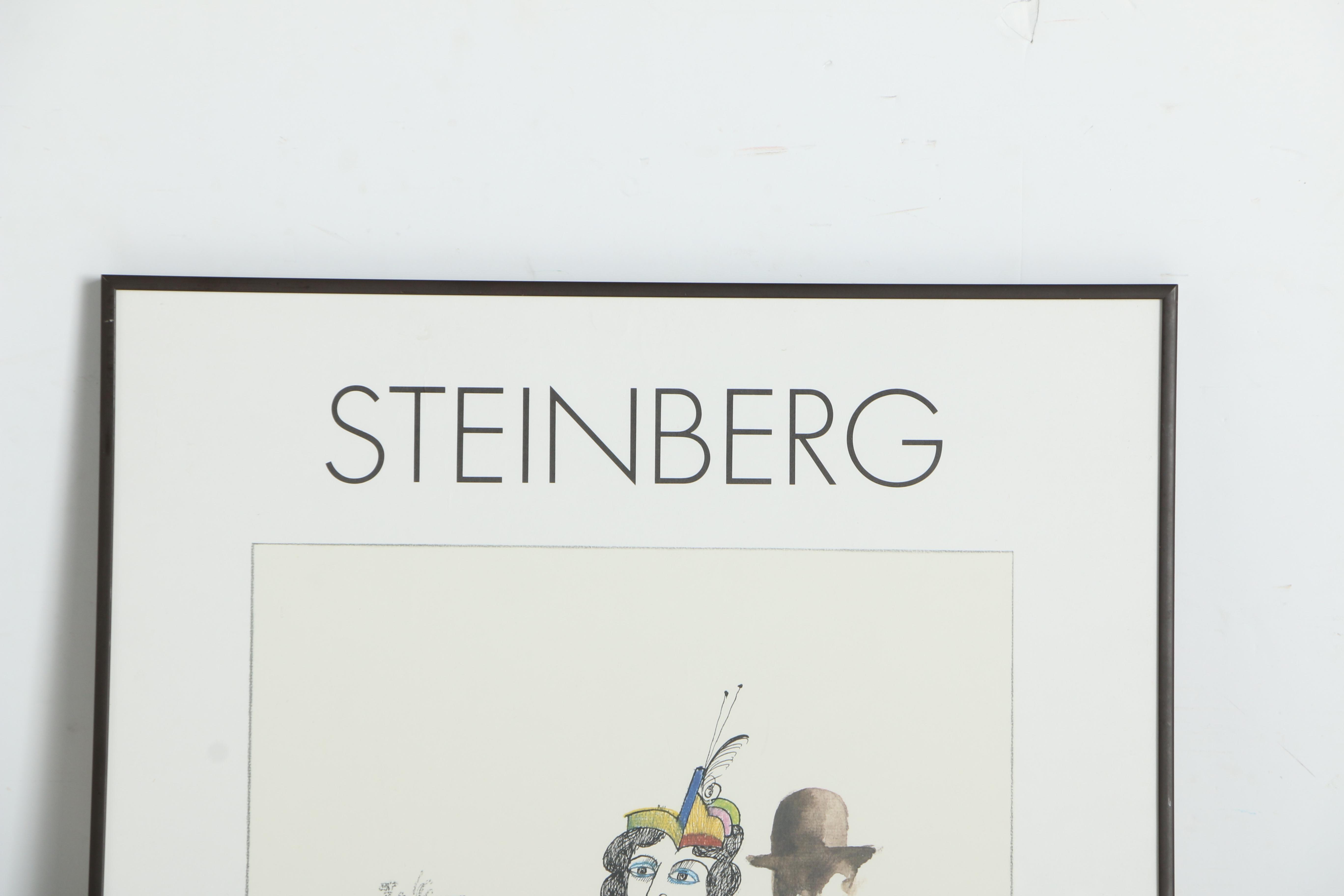 Offset Lithograph Poster for Saul Steinberg at Fondation Maeght