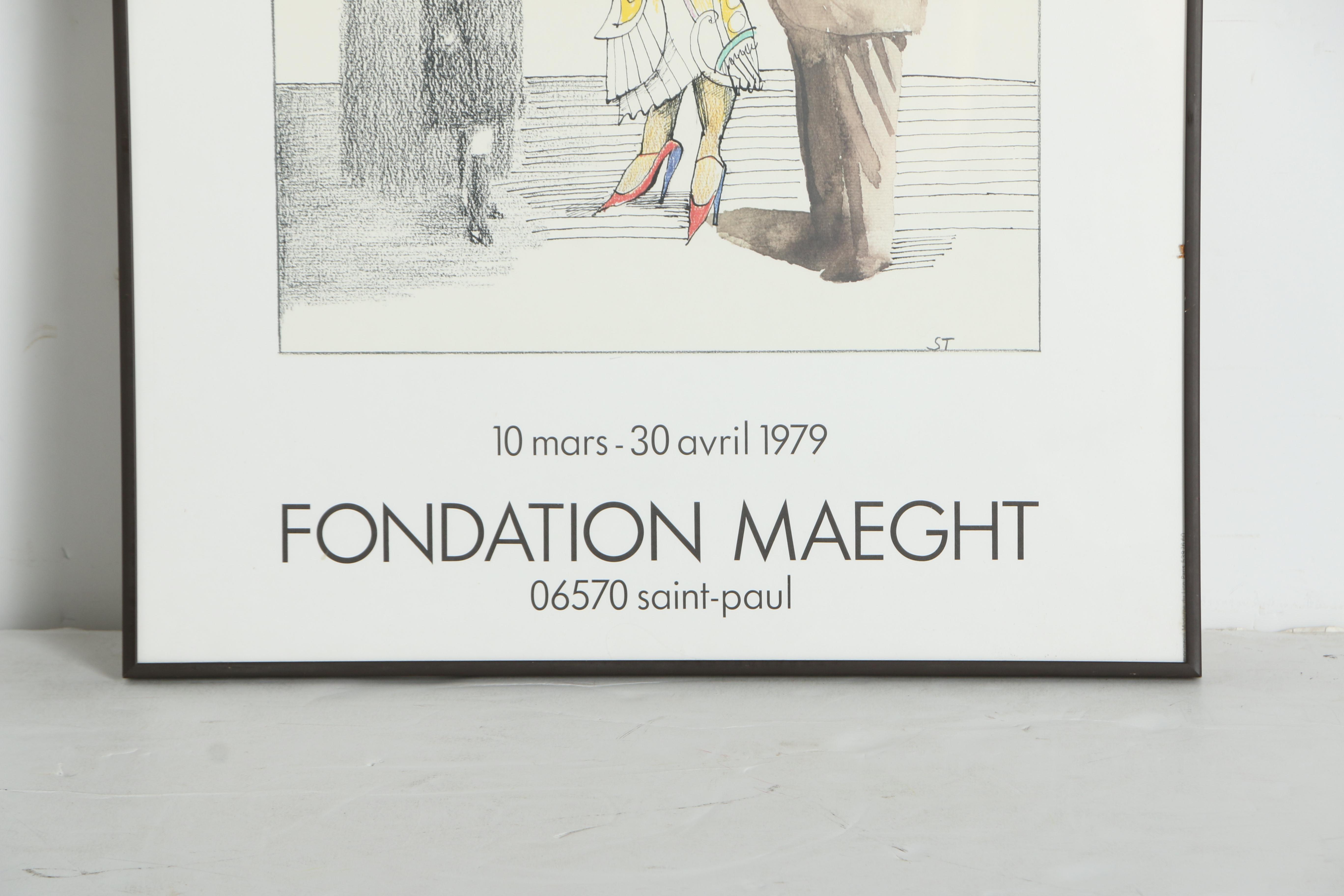 Offset Lithograph Poster for Saul Steinberg at Fondation Maeght