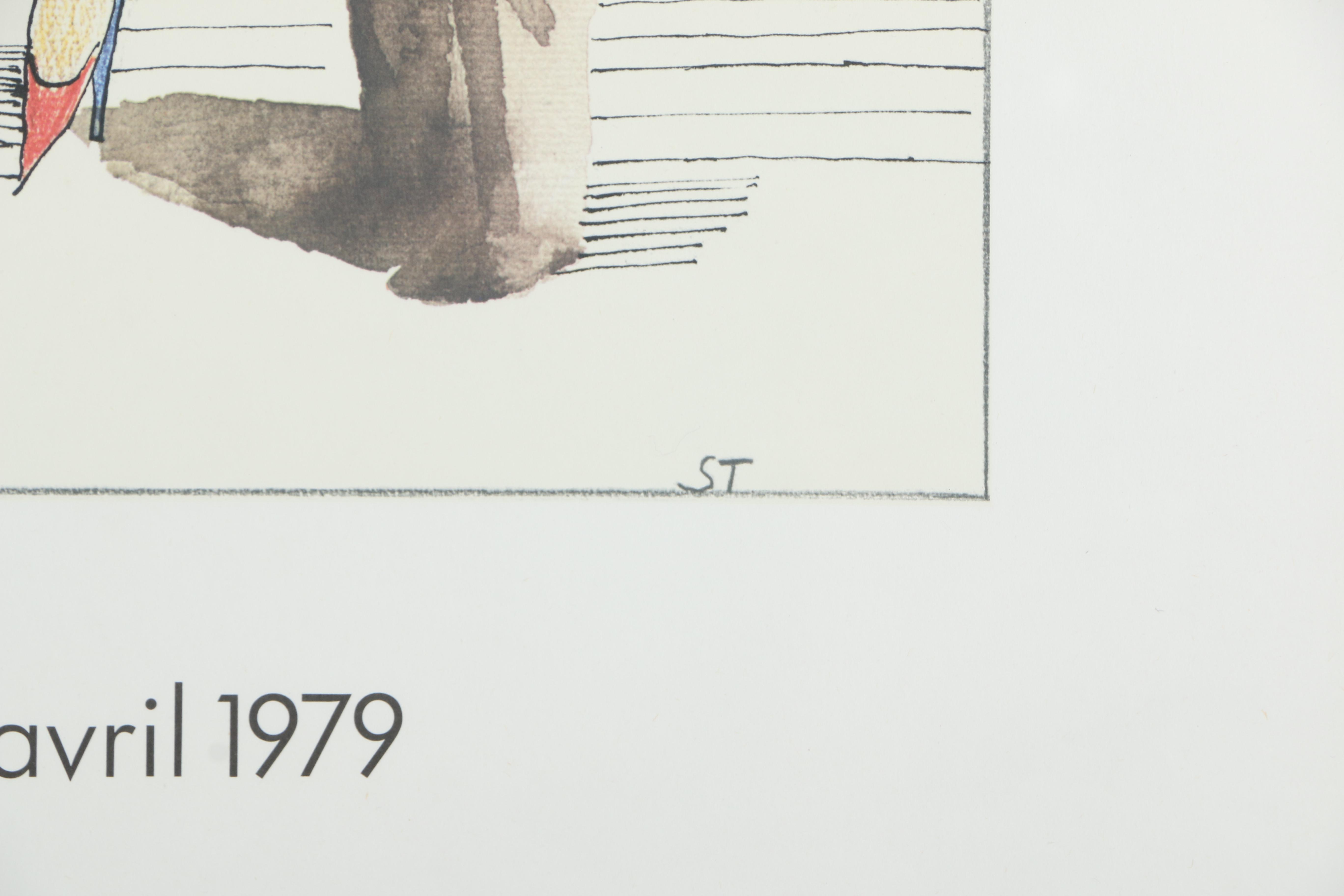 Offset Lithograph Poster for Saul Steinberg at Fondation Maeght