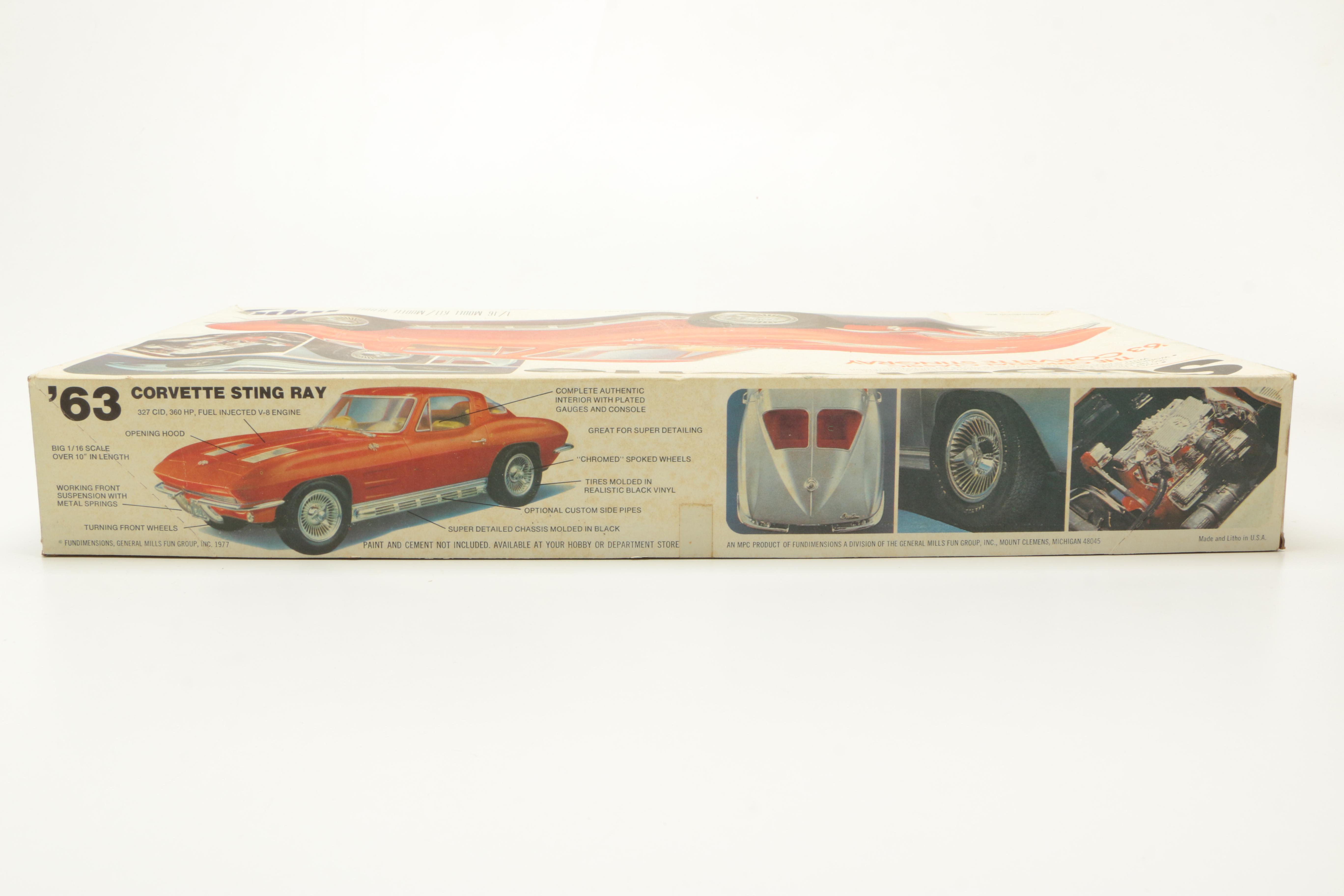 Three Vintage Chevy Die-Cast Car Models