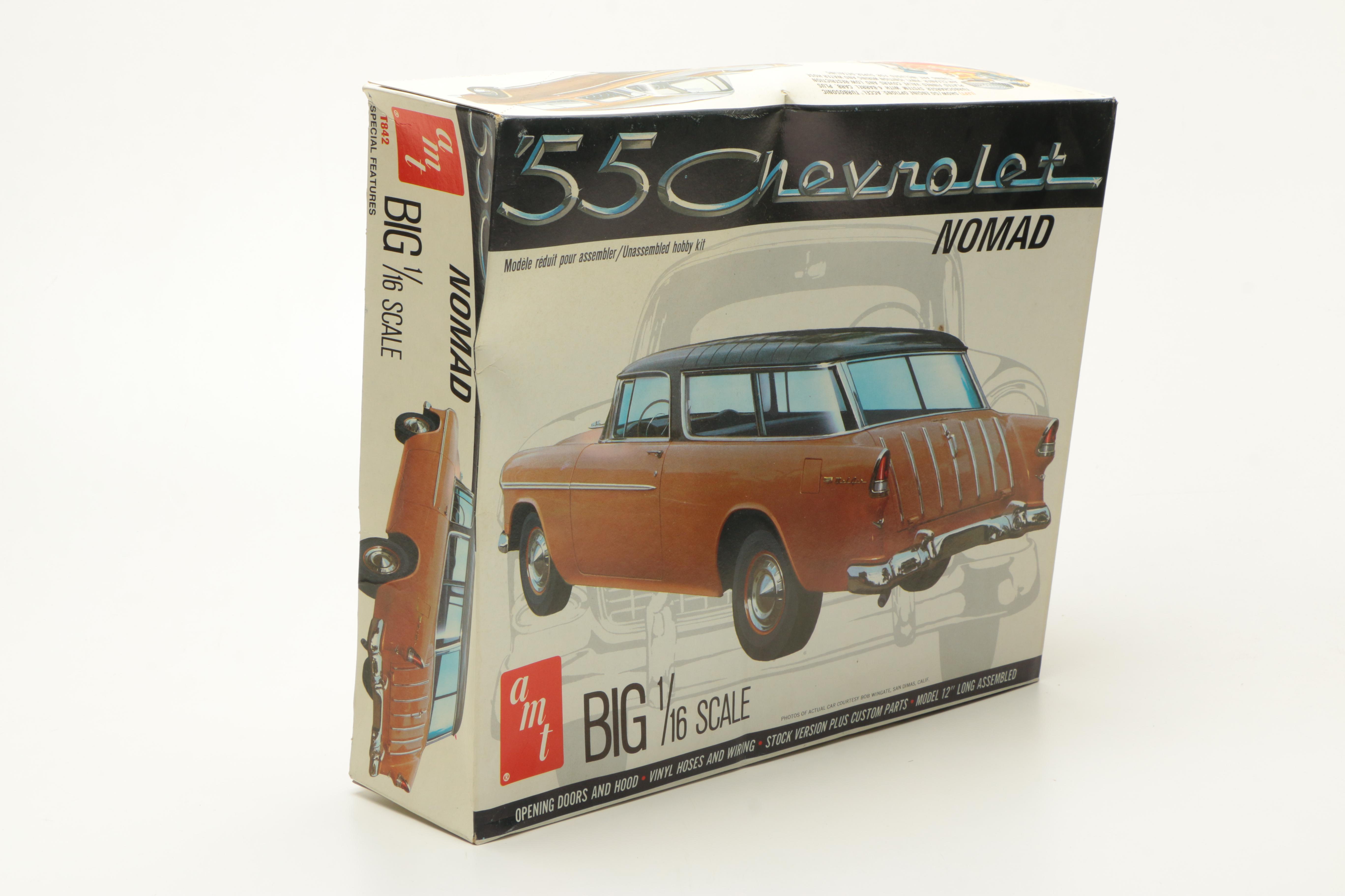 Three Vintage Chevy Die-Cast Car Models