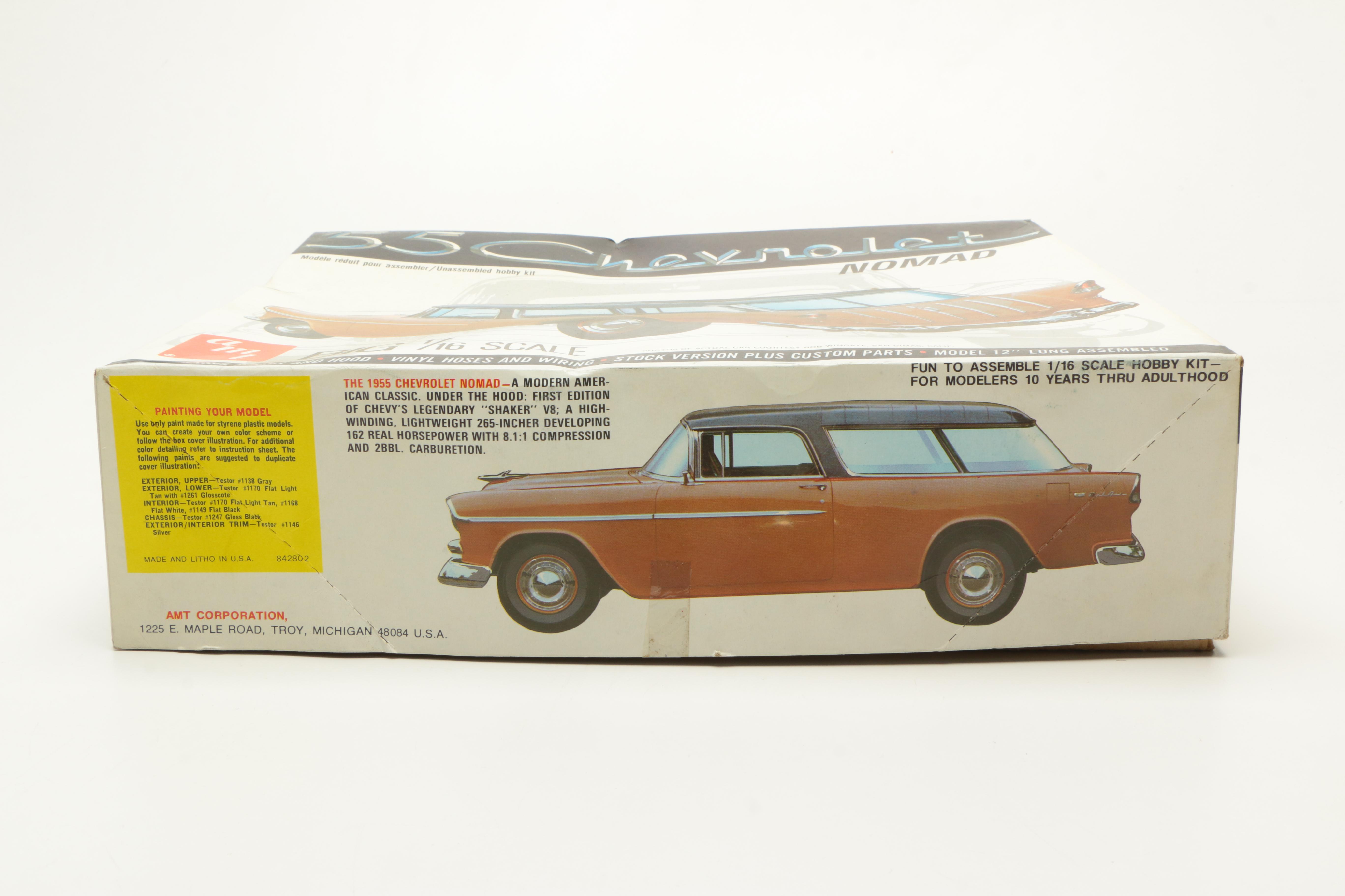 Three Vintage Chevy Die-Cast Car Models