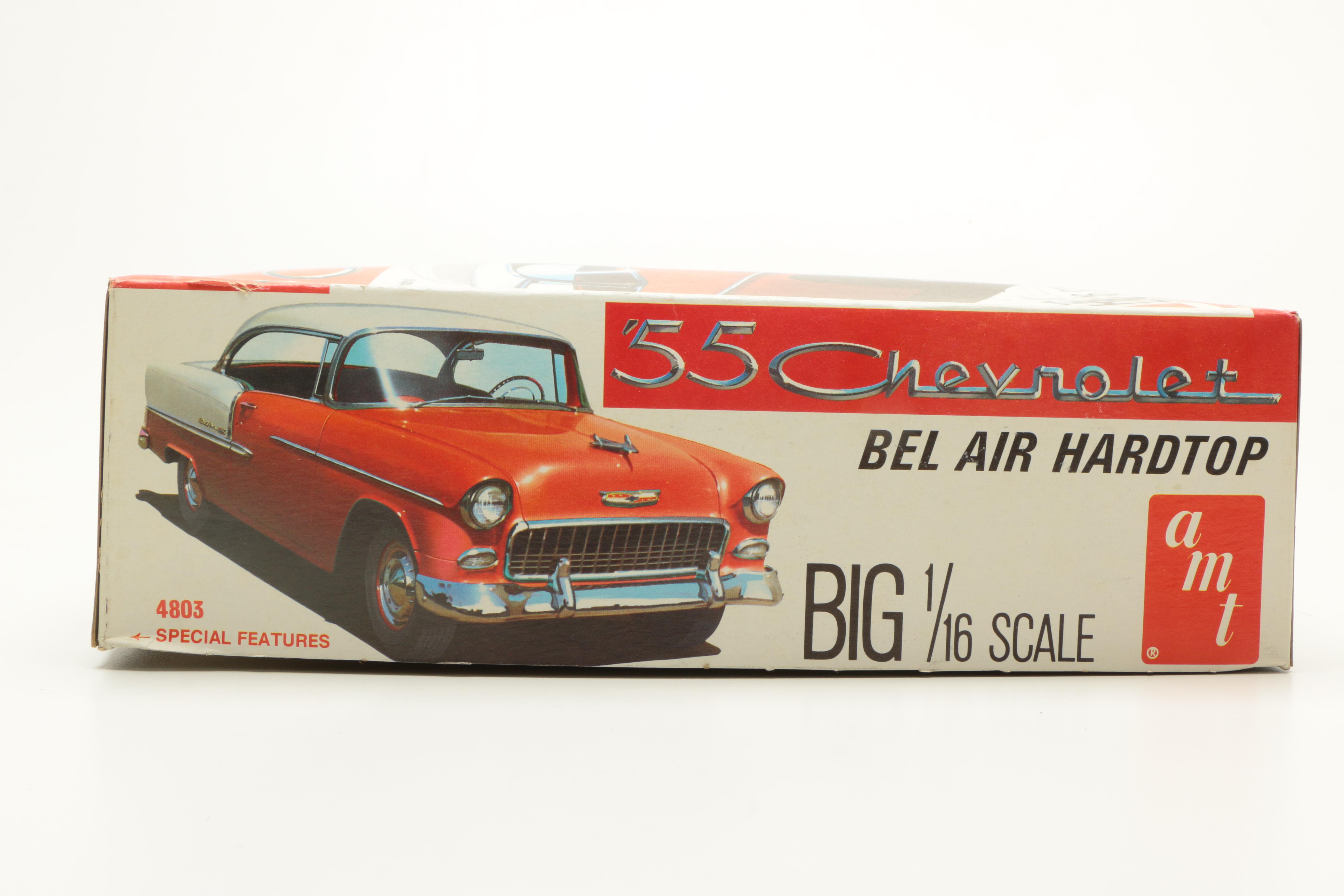 Three Vintage Chevy Die-Cast Car Models