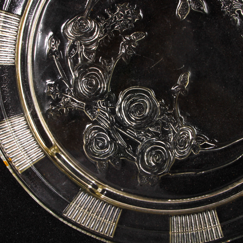 Clear Federal Glass Company "Sharon" Cake Plates