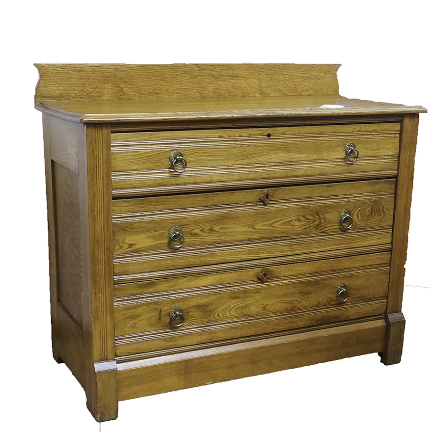 Natural Wood Chest of Drawers