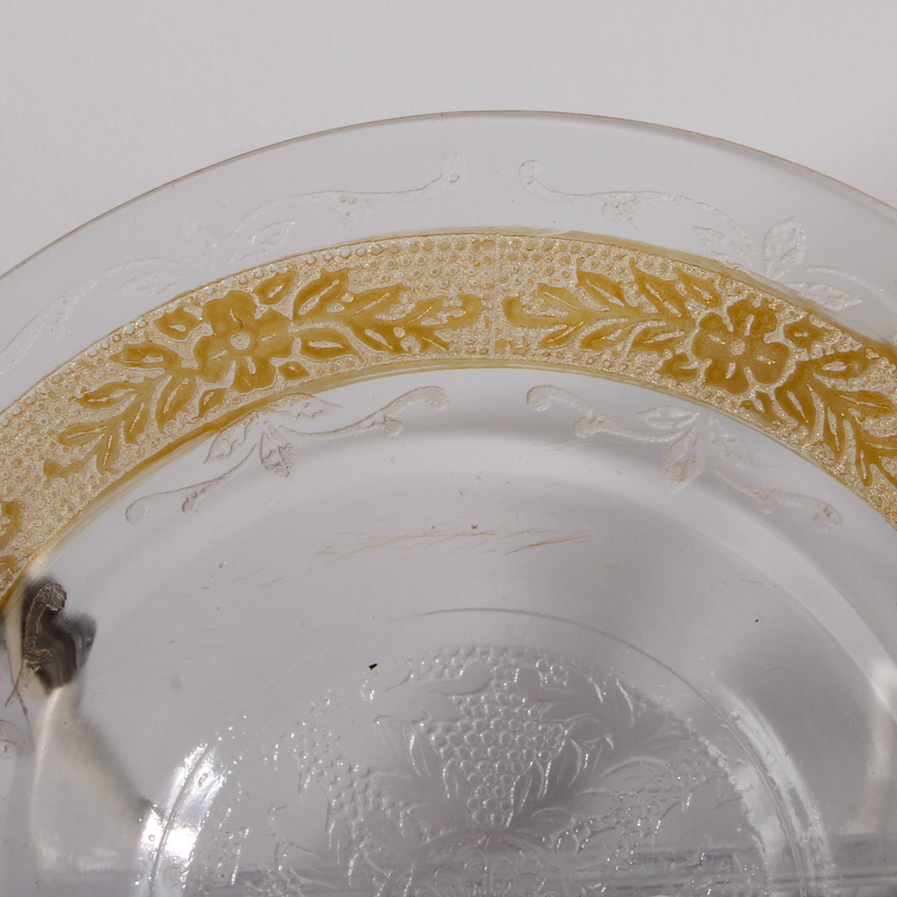 Stippled Rose Band by Macbeth Evans Glass Tableware