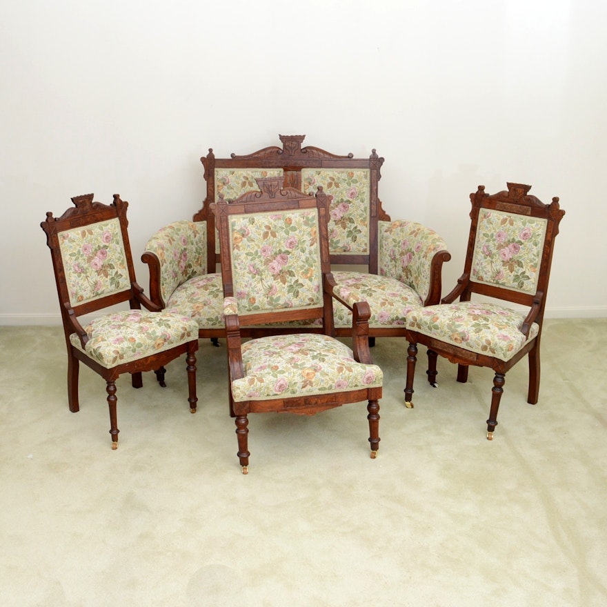 Eastlake Style Sofa and Chairs
