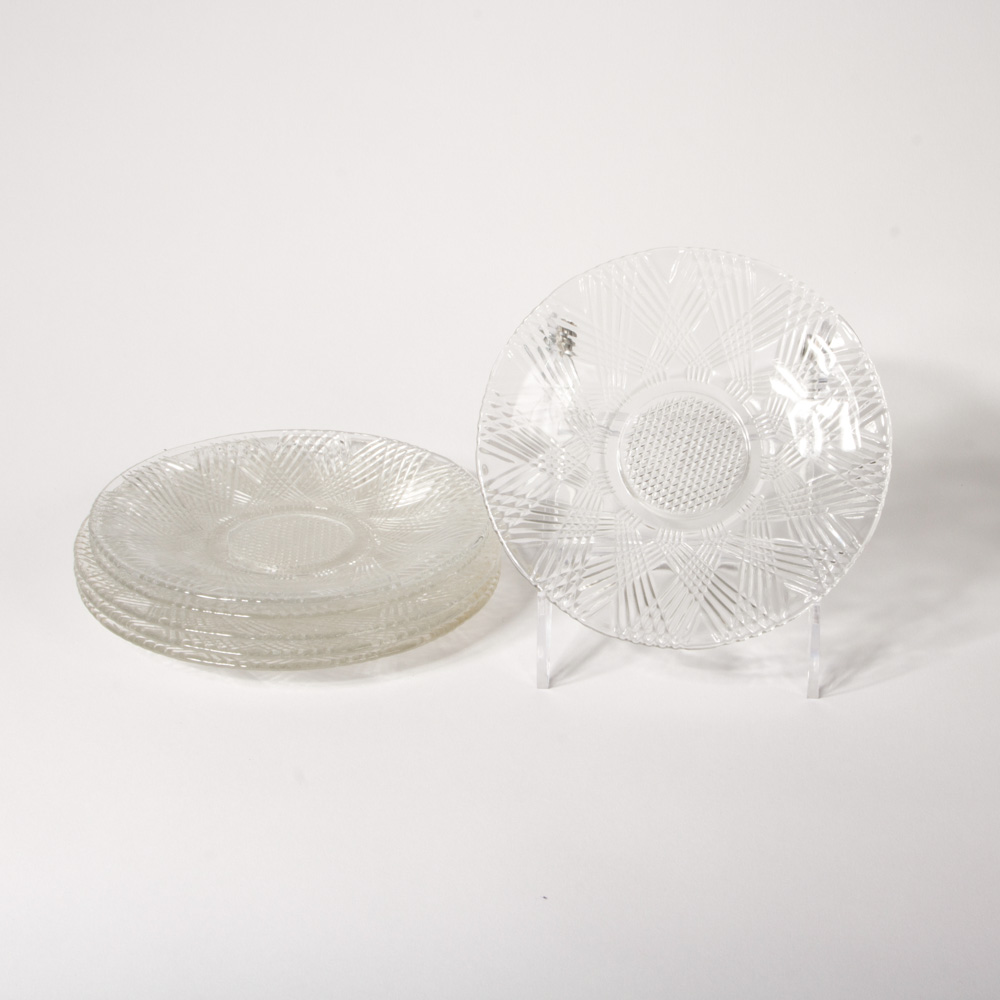 "Starlight Clear" Luncheon Set Hazel Atlas Glass Company