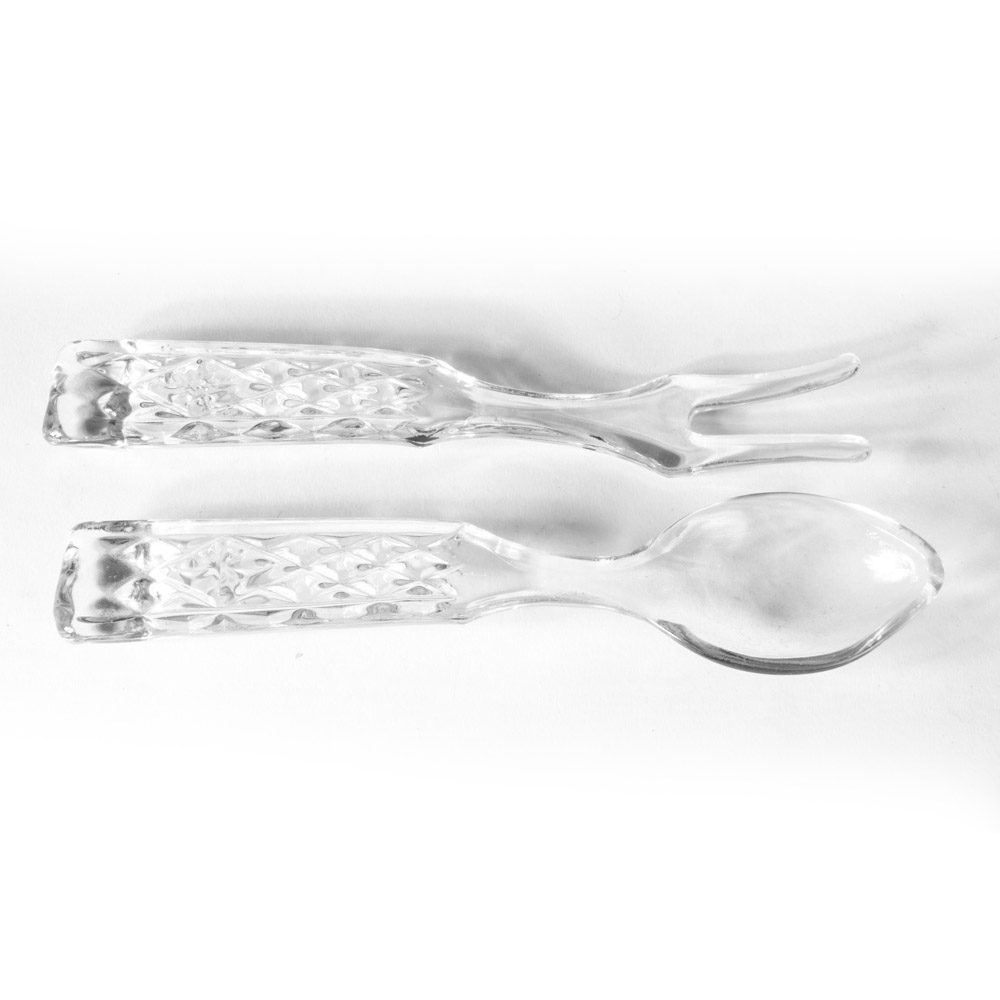 Assortment of Pressed Glass Serving Pieces