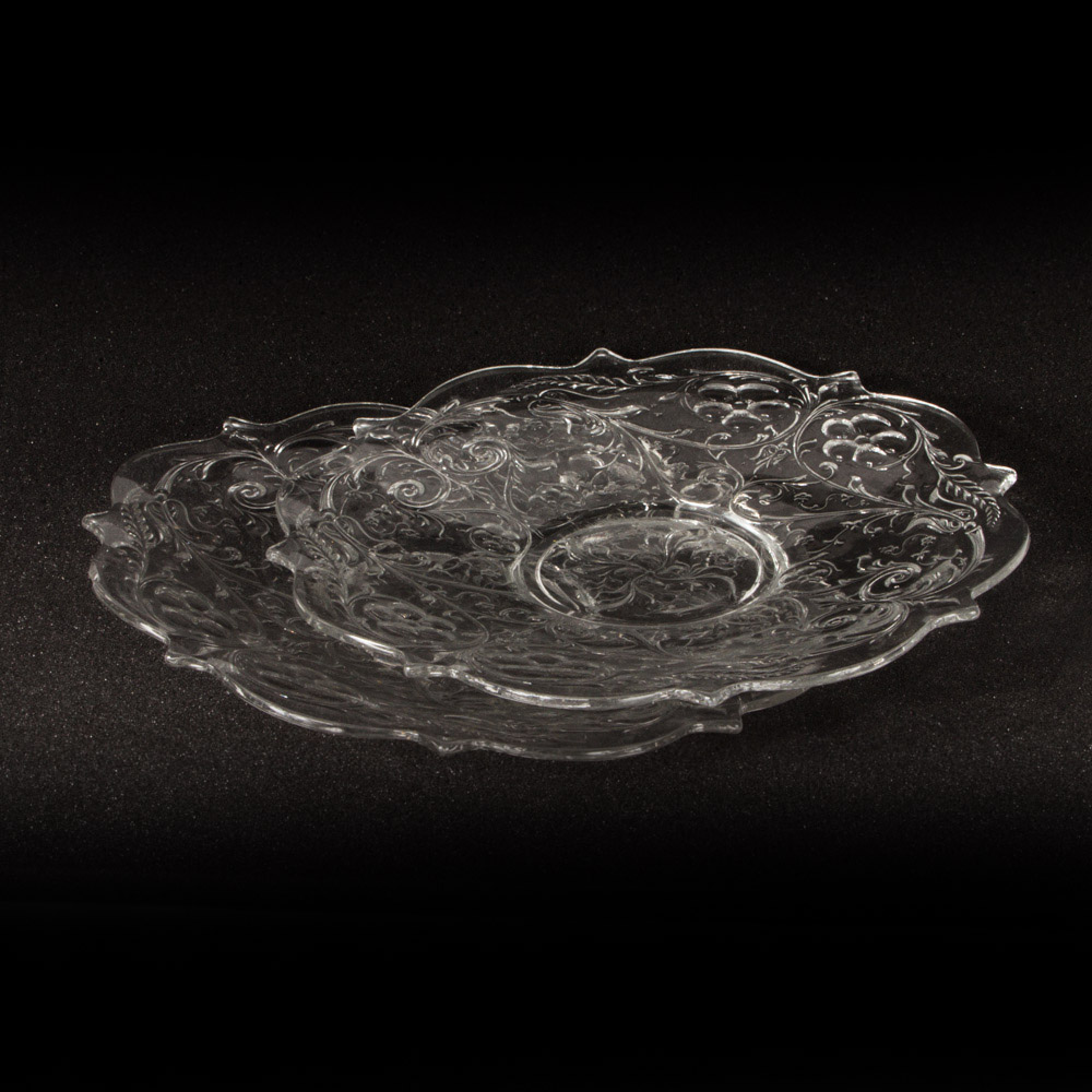 Assortment of Pressed Glass Serving Pieces