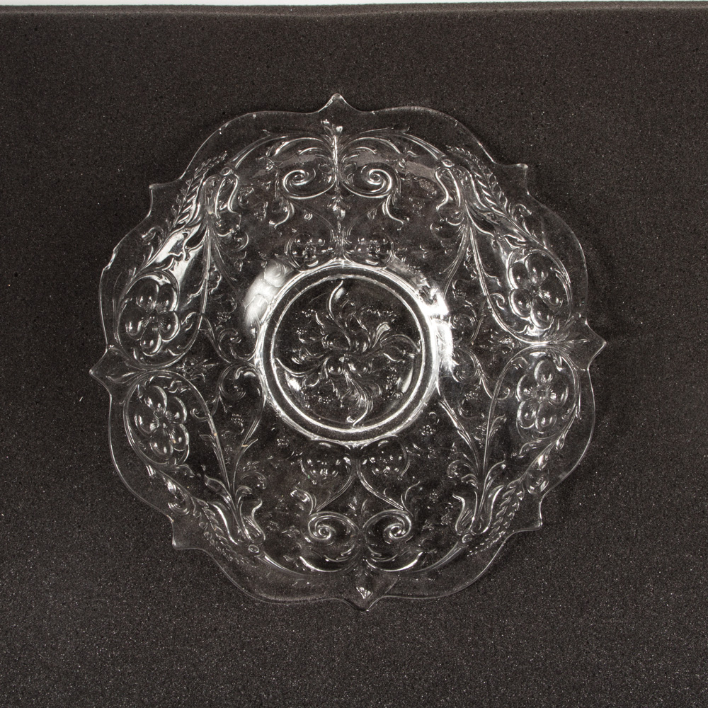 Assortment of Pressed Glass Serving Pieces