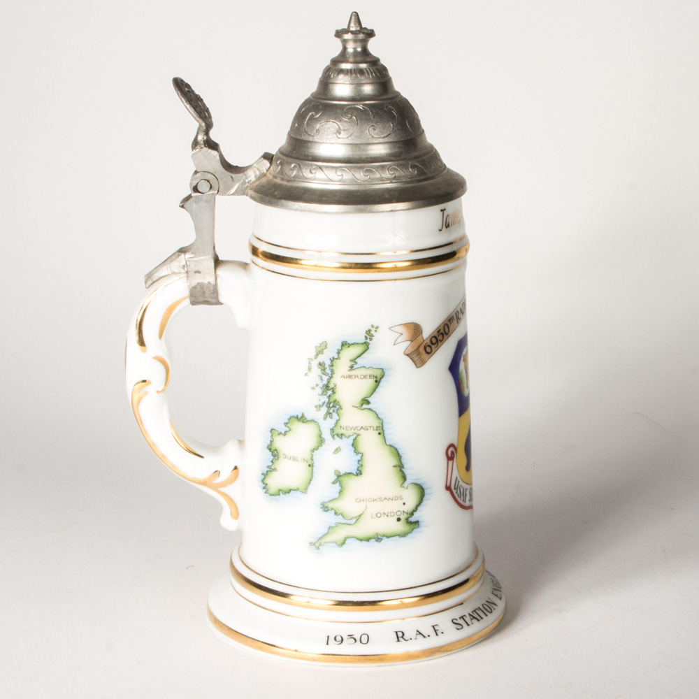 Hand Painted 6950th Radio Group Mobile USAF Security Group German Beer Stein