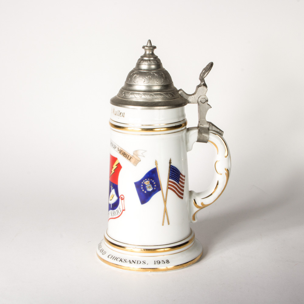 Hand Painted 6950th Radio Group Mobile USAF Security Group German Beer Stein