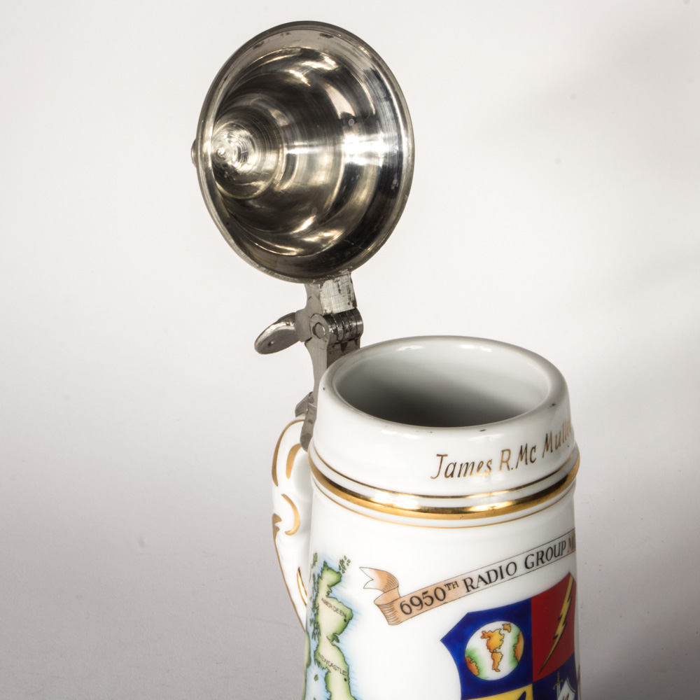 Hand Painted 6950th Radio Group Mobile USAF Security Group German Beer Stein