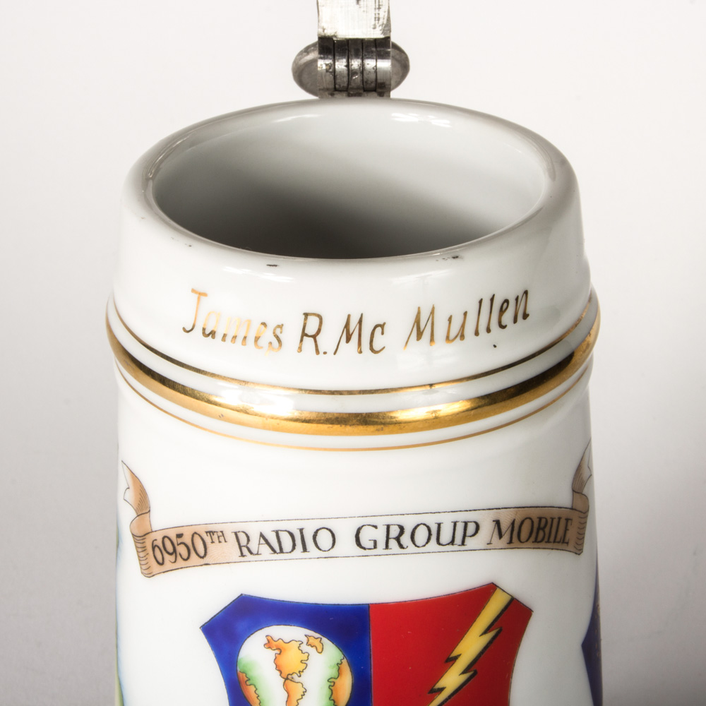 Hand Painted 6950th Radio Group Mobile USAF Security Group German Beer Stein