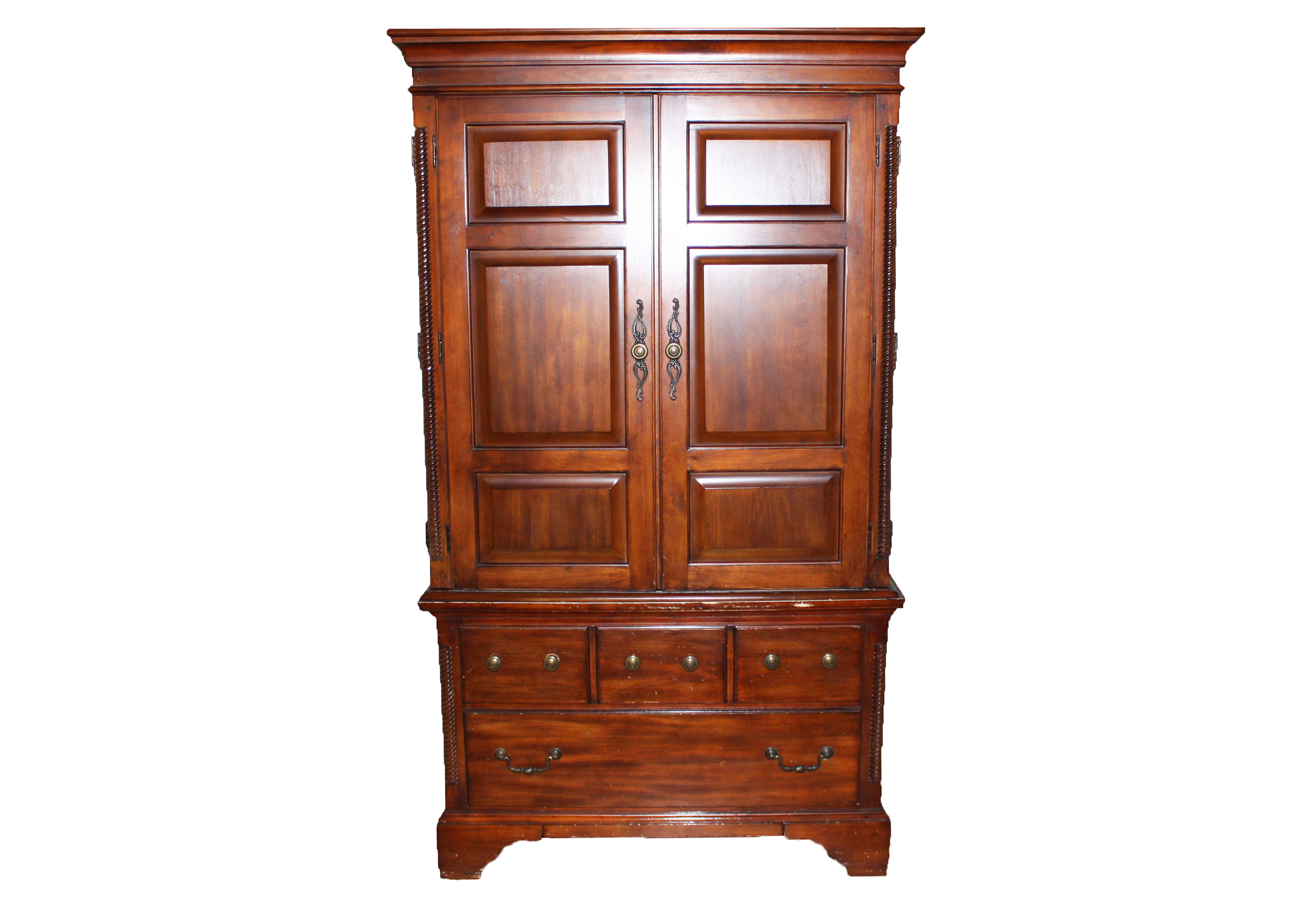 Vintage Mixed Wood Armoire