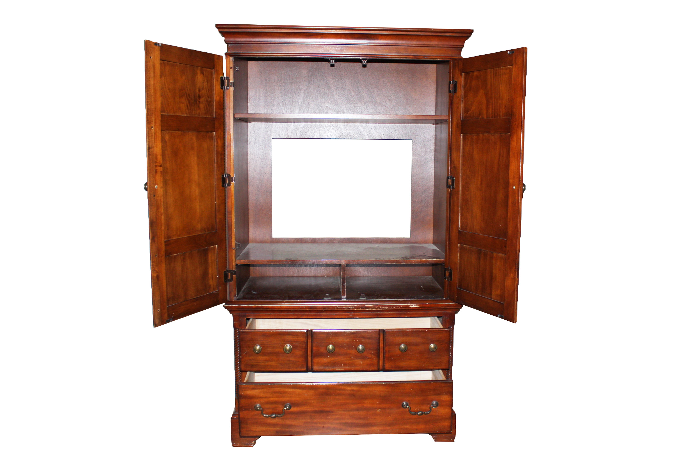 Vintage Mixed Wood Armoire