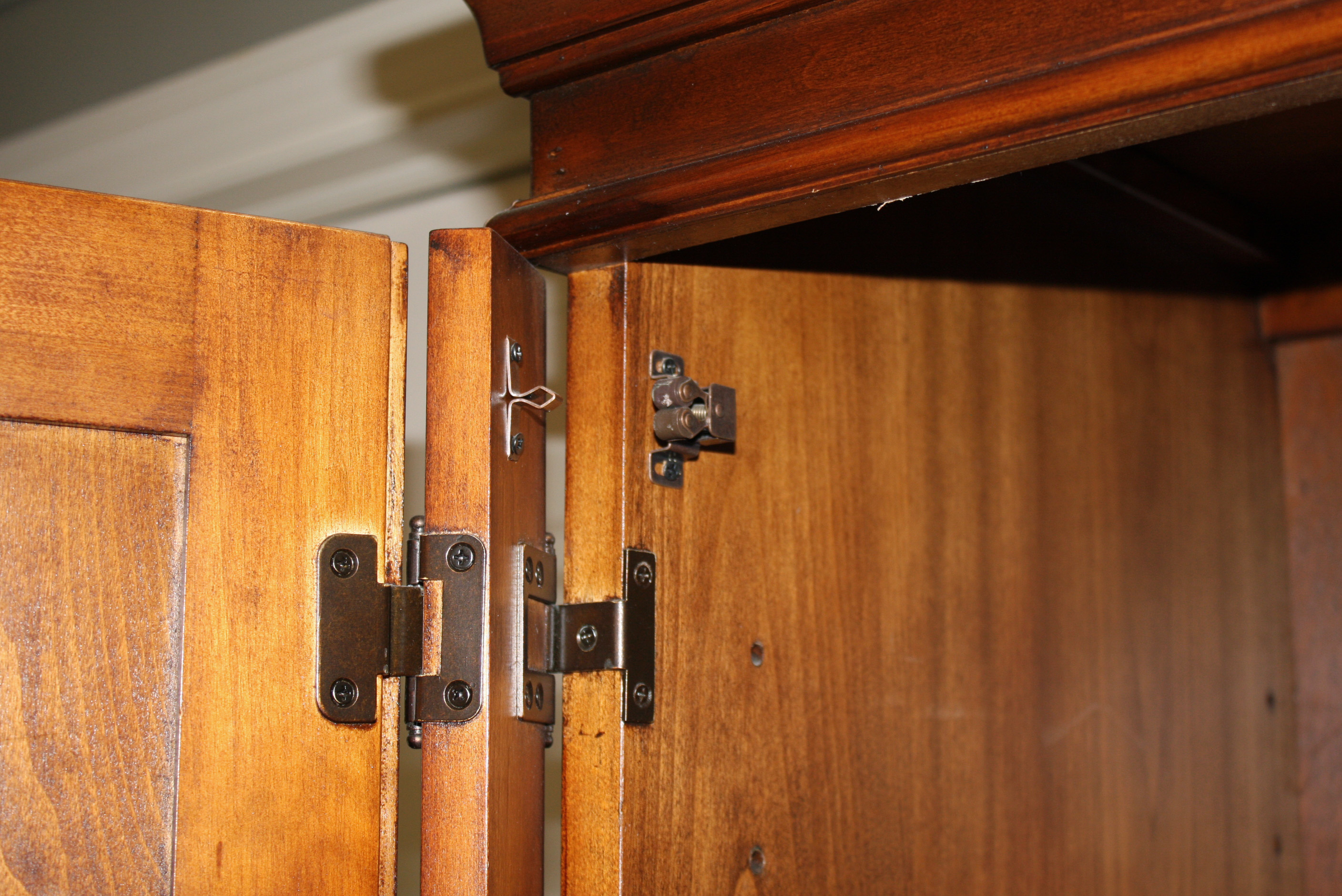 Vintage Mixed Wood Armoire