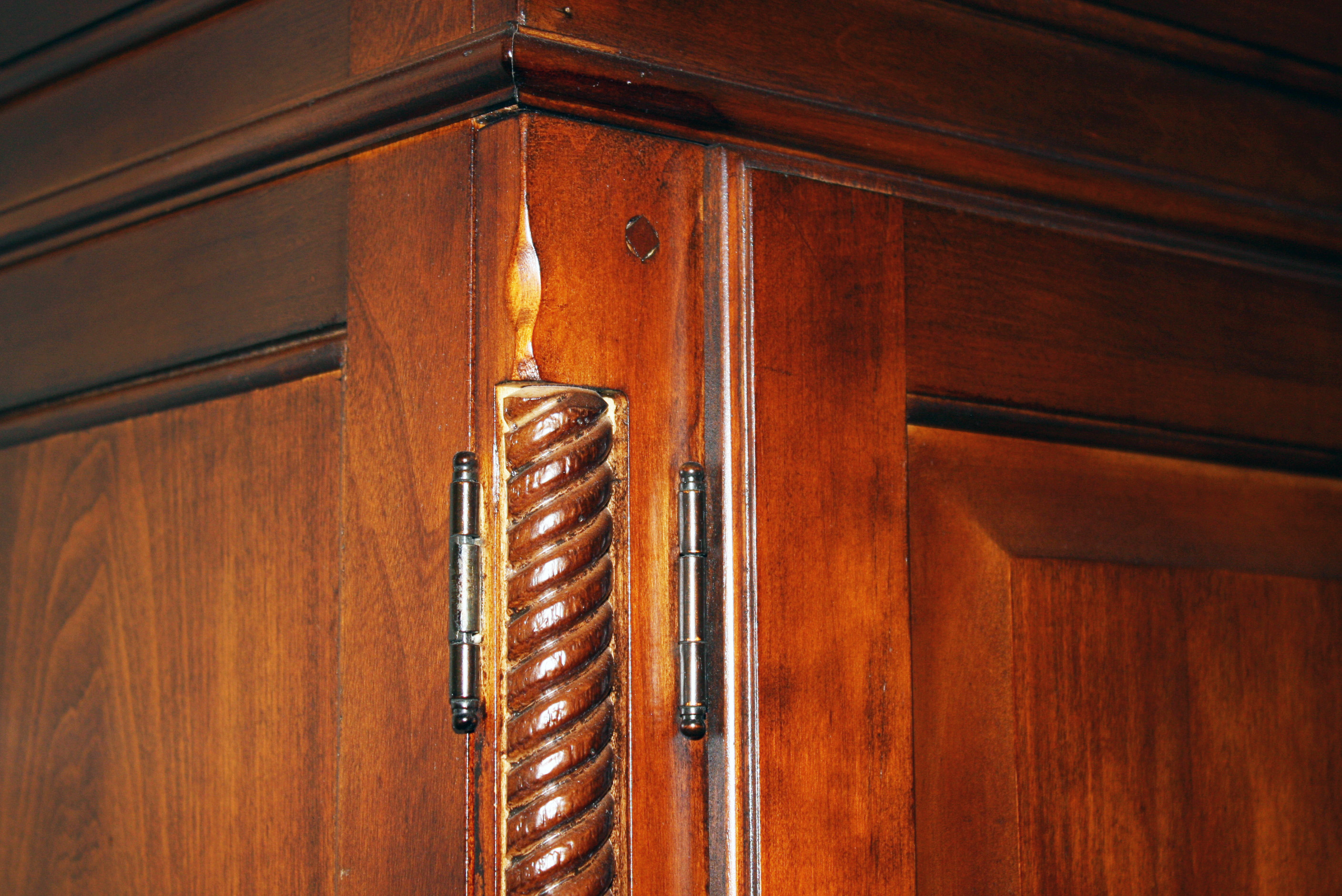 Vintage Mixed Wood Armoire