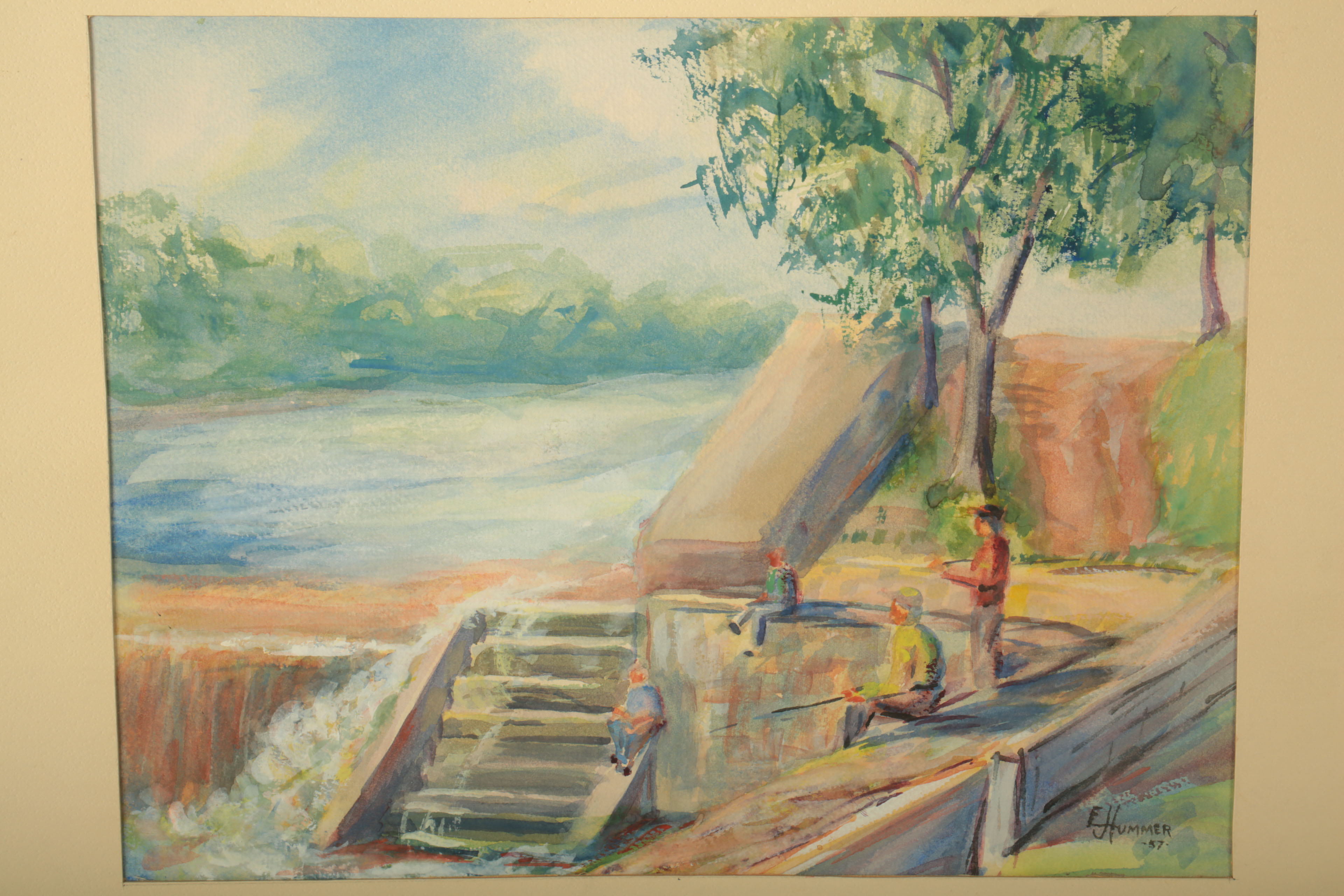 Ed J Hummer Watercolor Painting