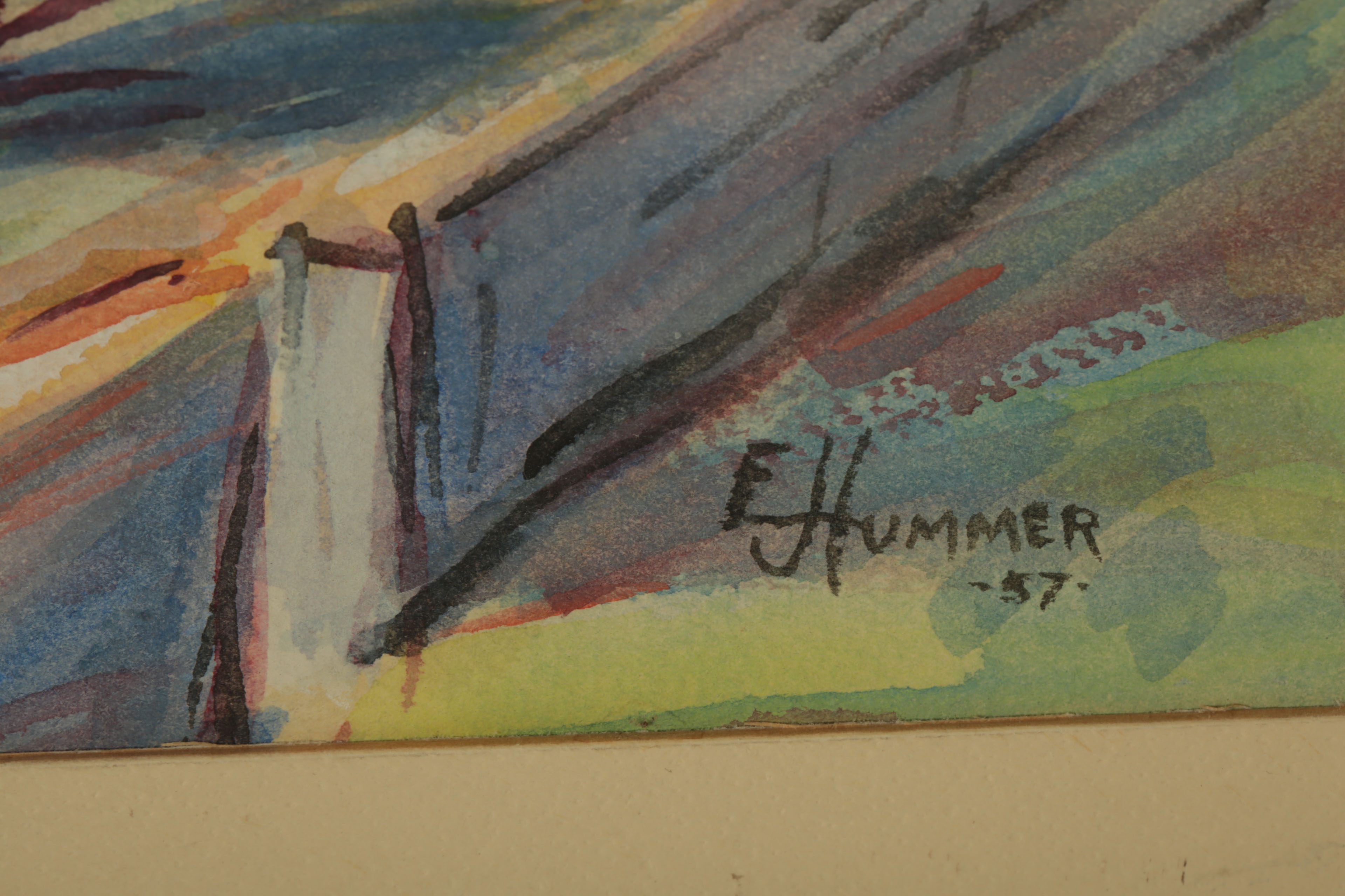 Ed J Hummer Watercolor Painting